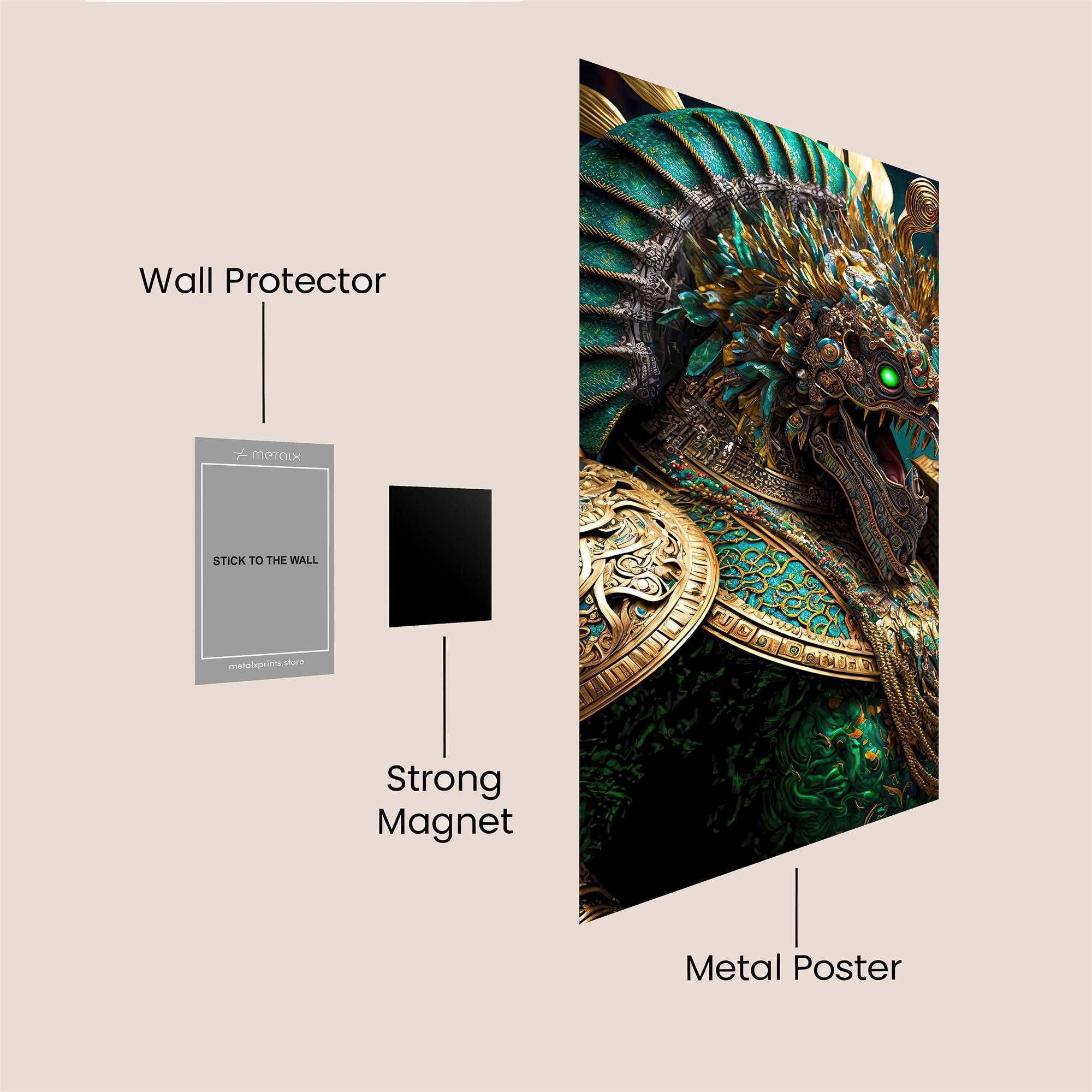 Quetzalcoatl Regal Safe Wall Magnetic / M