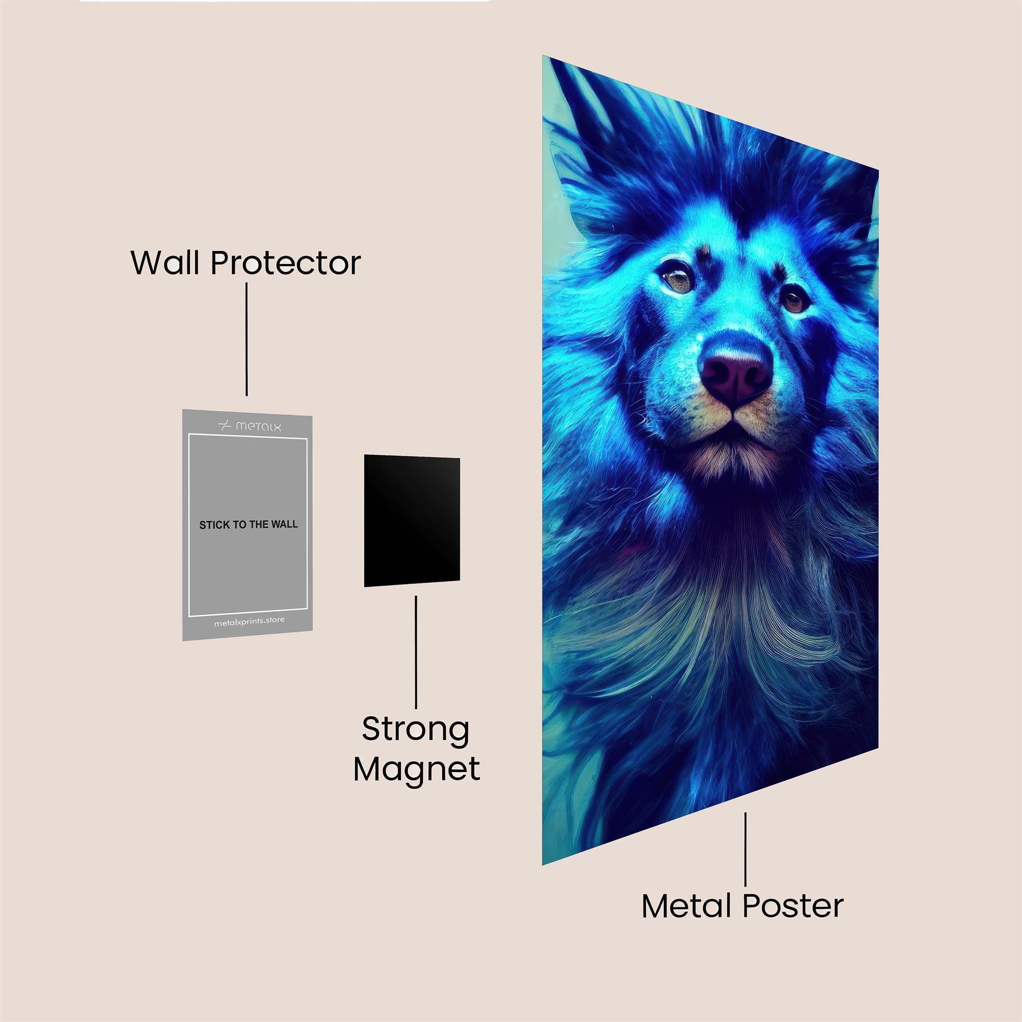 Blue Enigma Safe Wall Magnetic / M