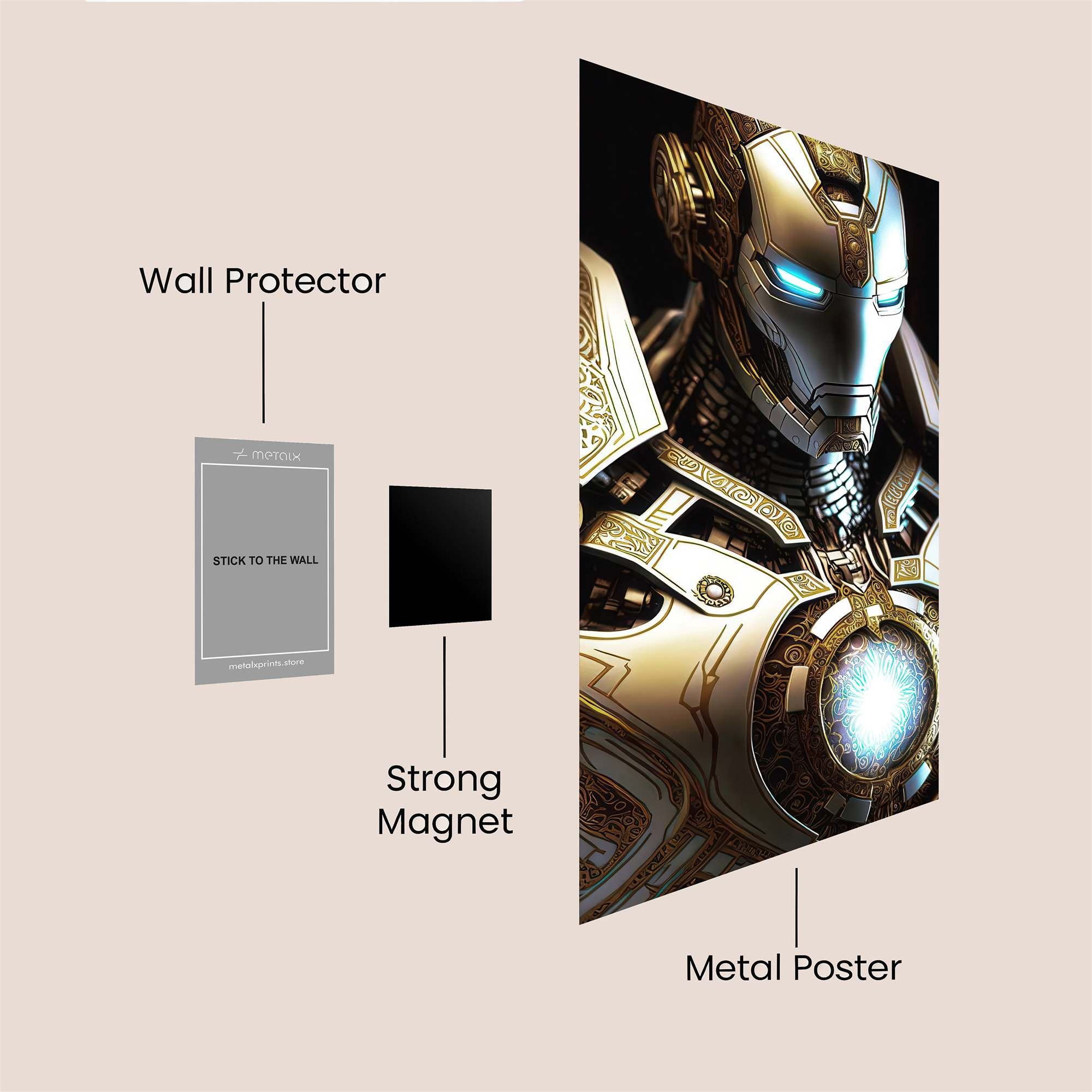 Iron Resplendent Safe Wall Magnetic / M