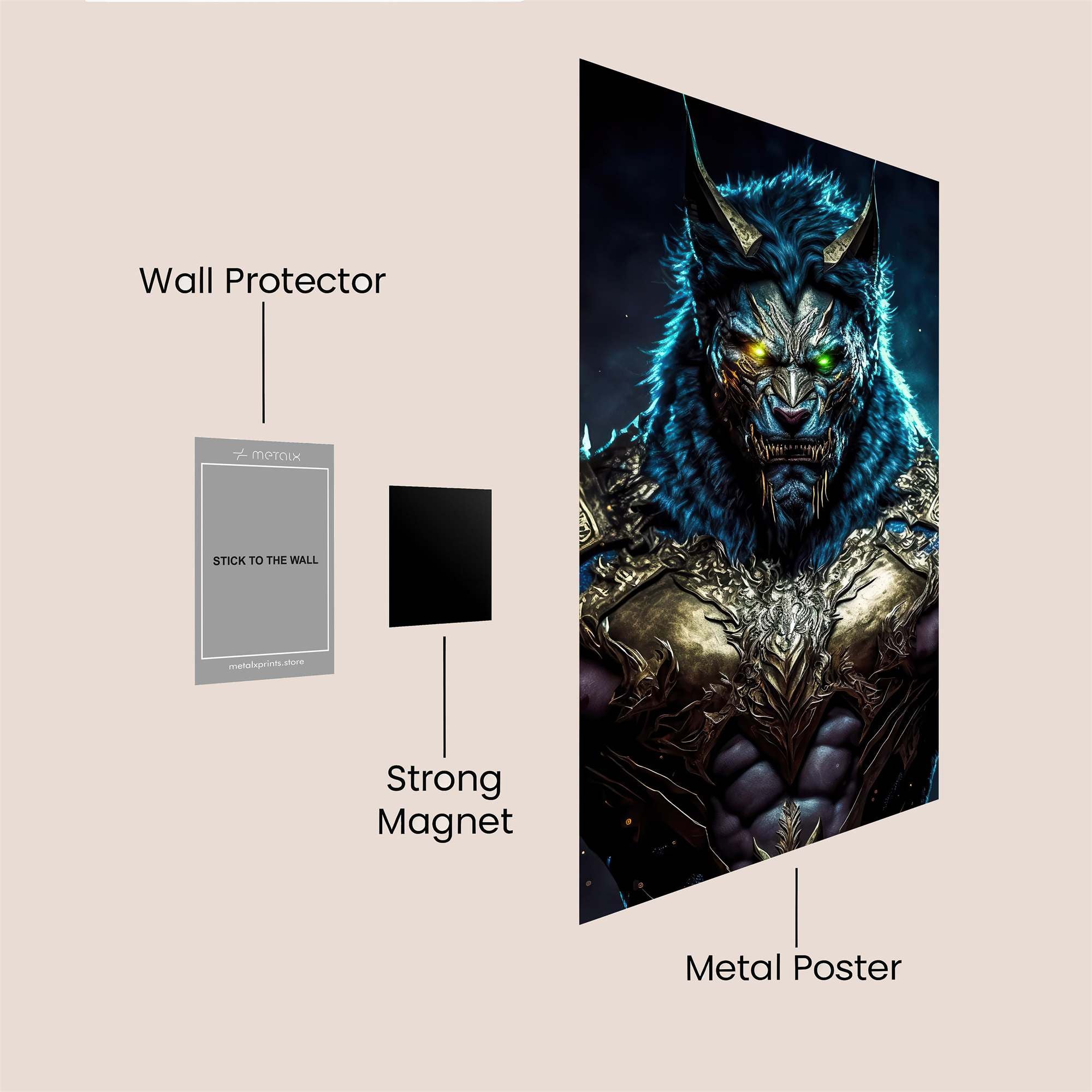 Wolf Majesty Safe Wall Magnetic / M