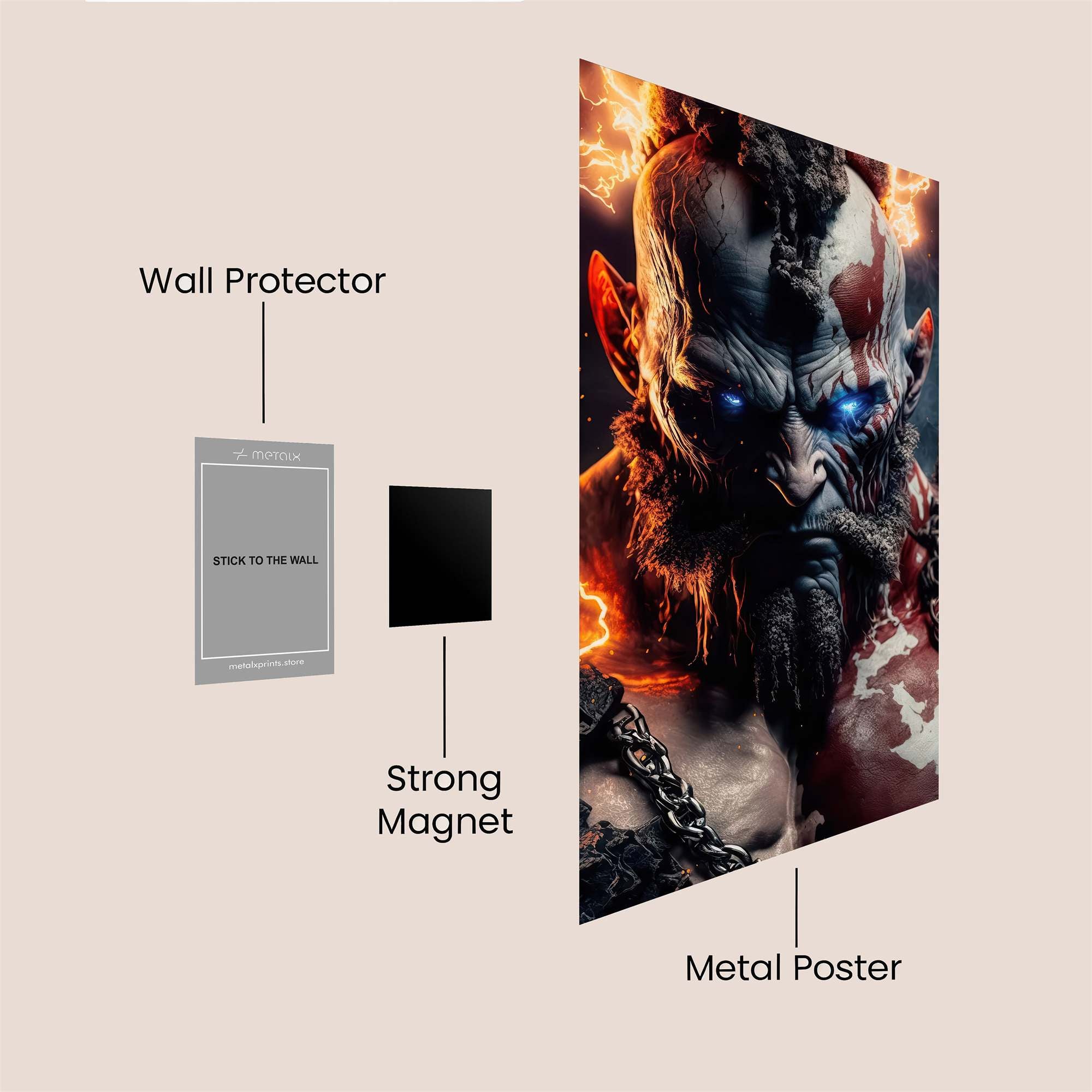 Kratos Fiery Safe Wall Magnetic / M