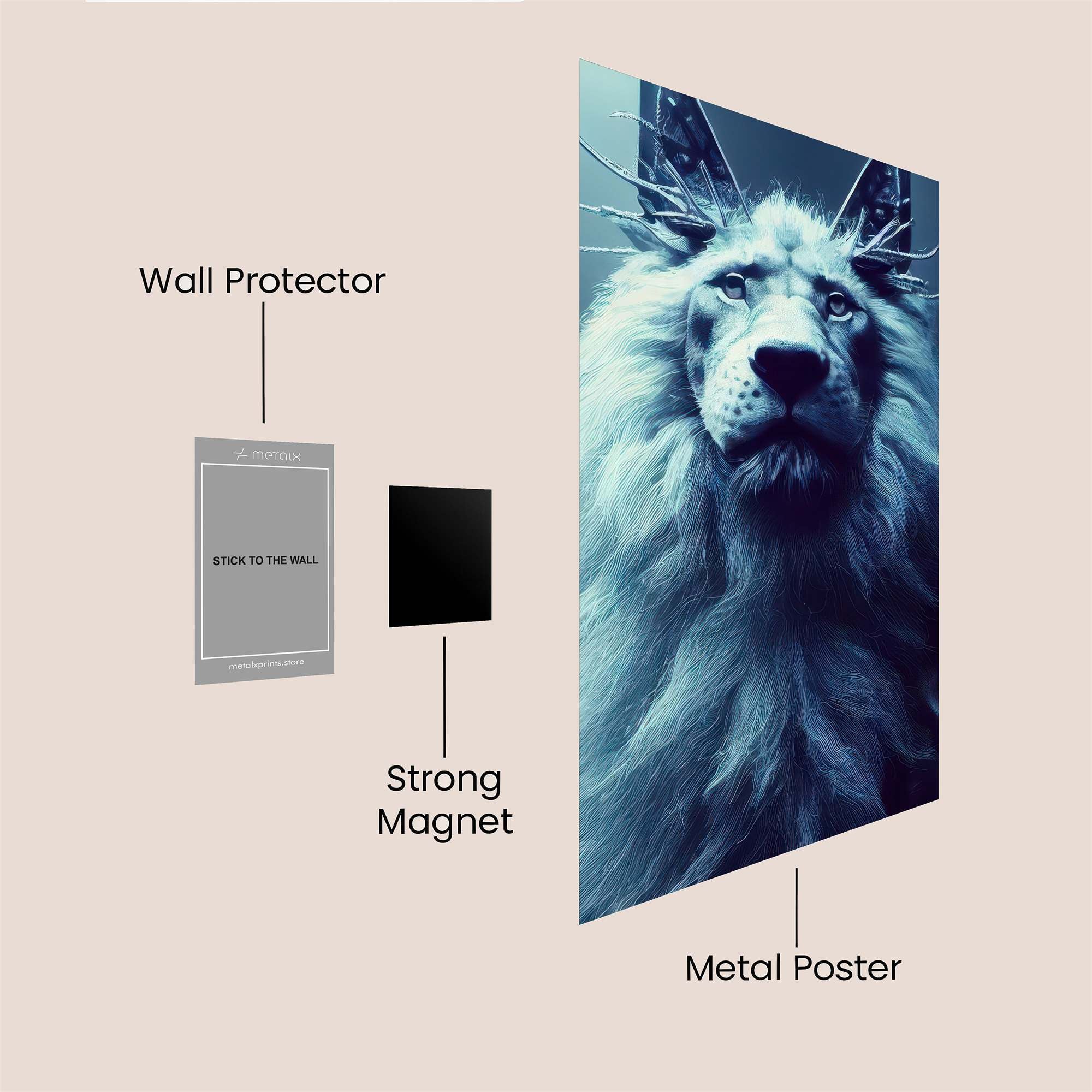Lion Majestic Safe Wall Magnetic / M