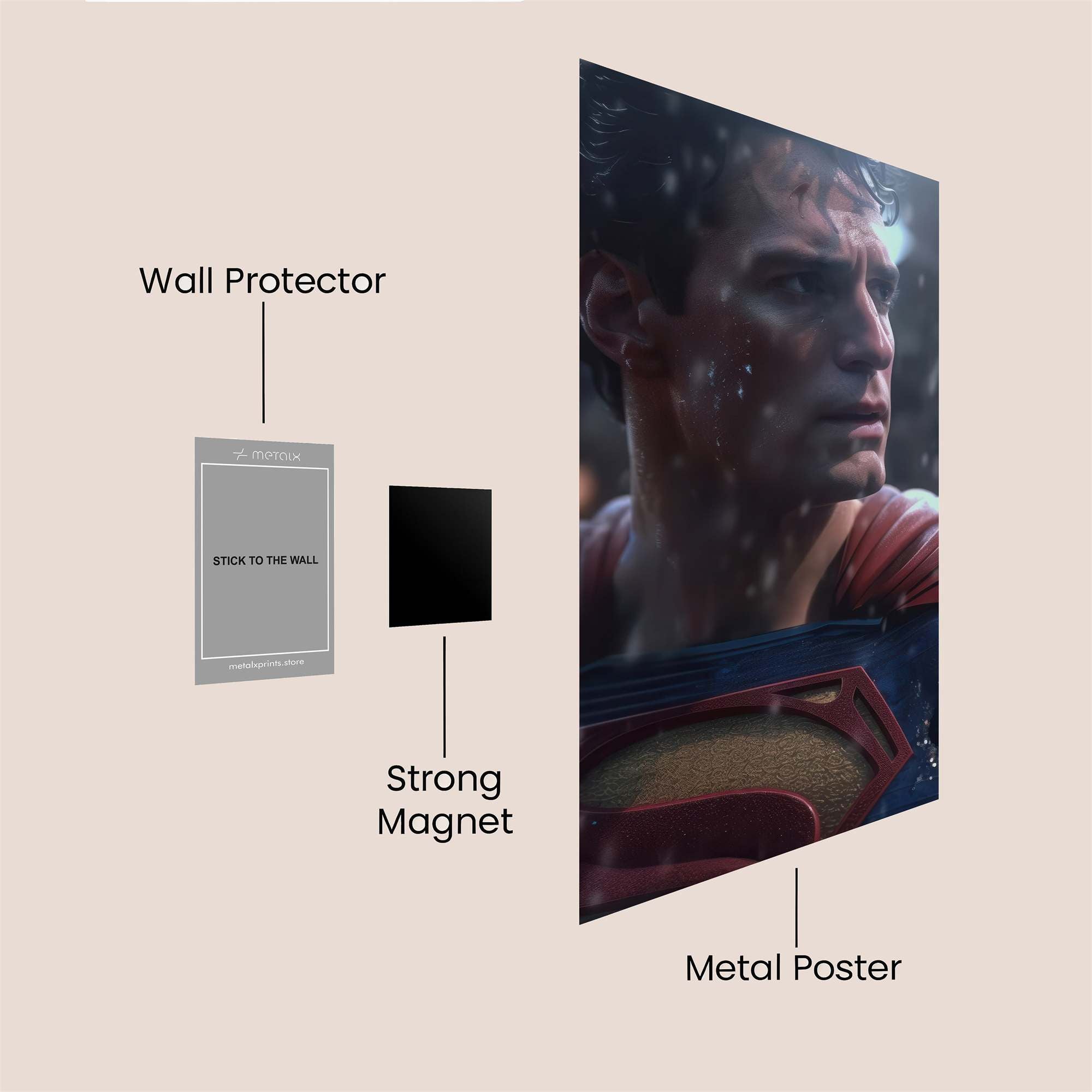 Superman Resolute Safe Wall Magnetic / M