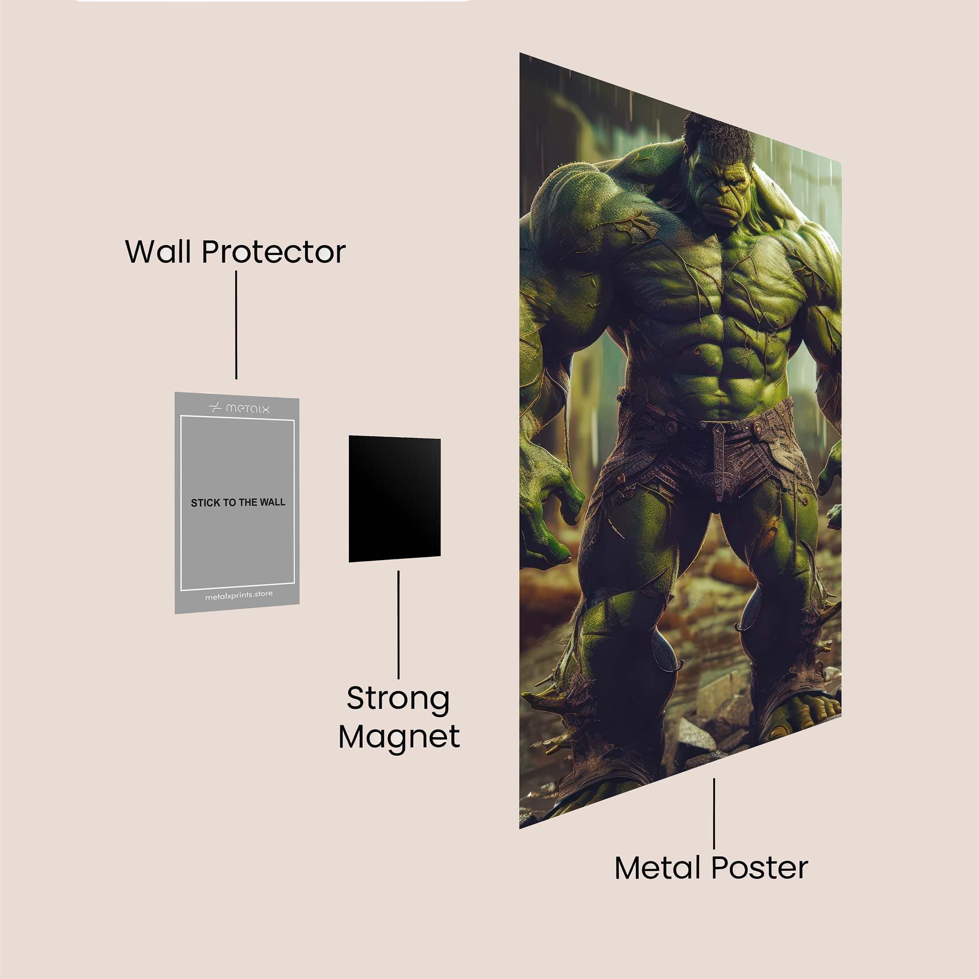 Hulk Resilient Safe Wall Magnetic / M