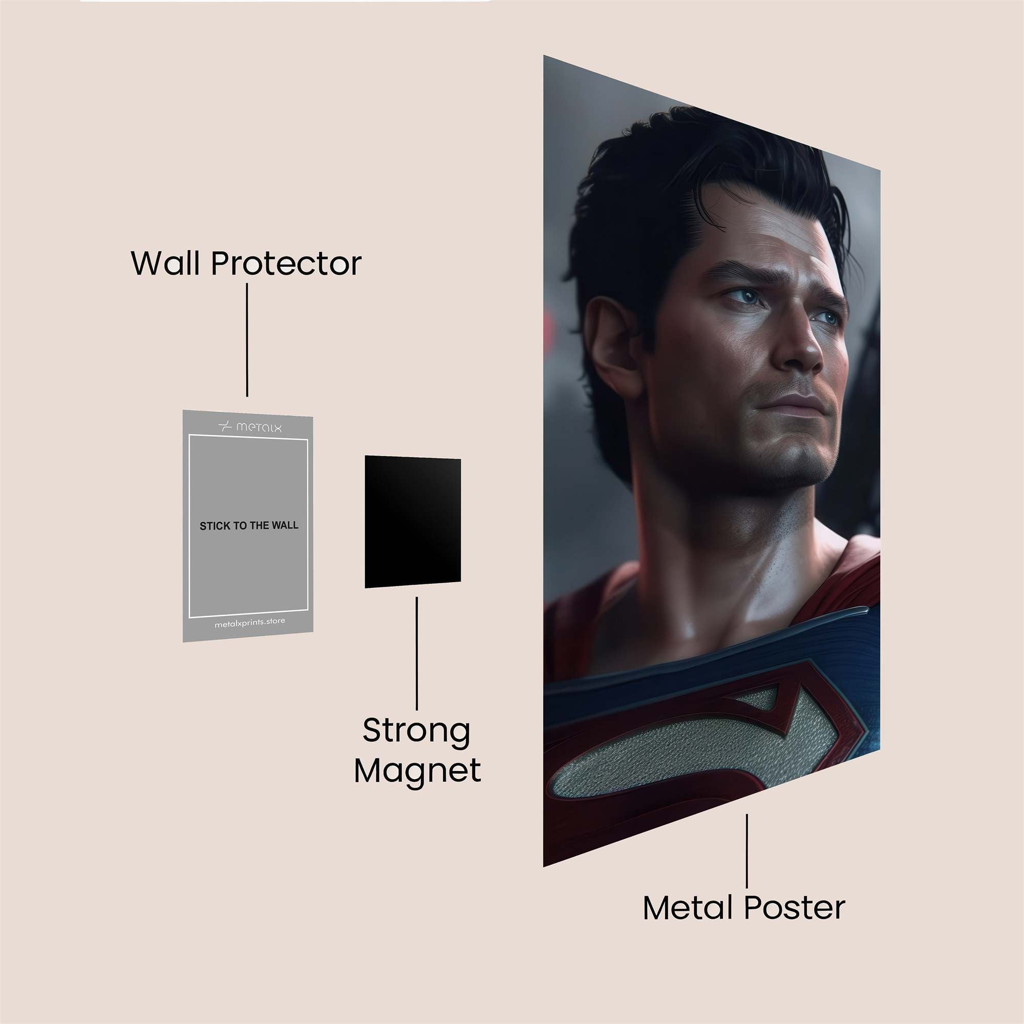 Superman Resolute Safe Wall Magnetic / M