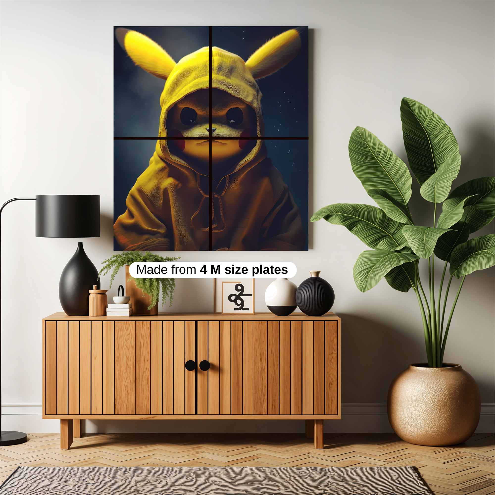 Pikachu Brooding Safe Wall Magnetic / M
