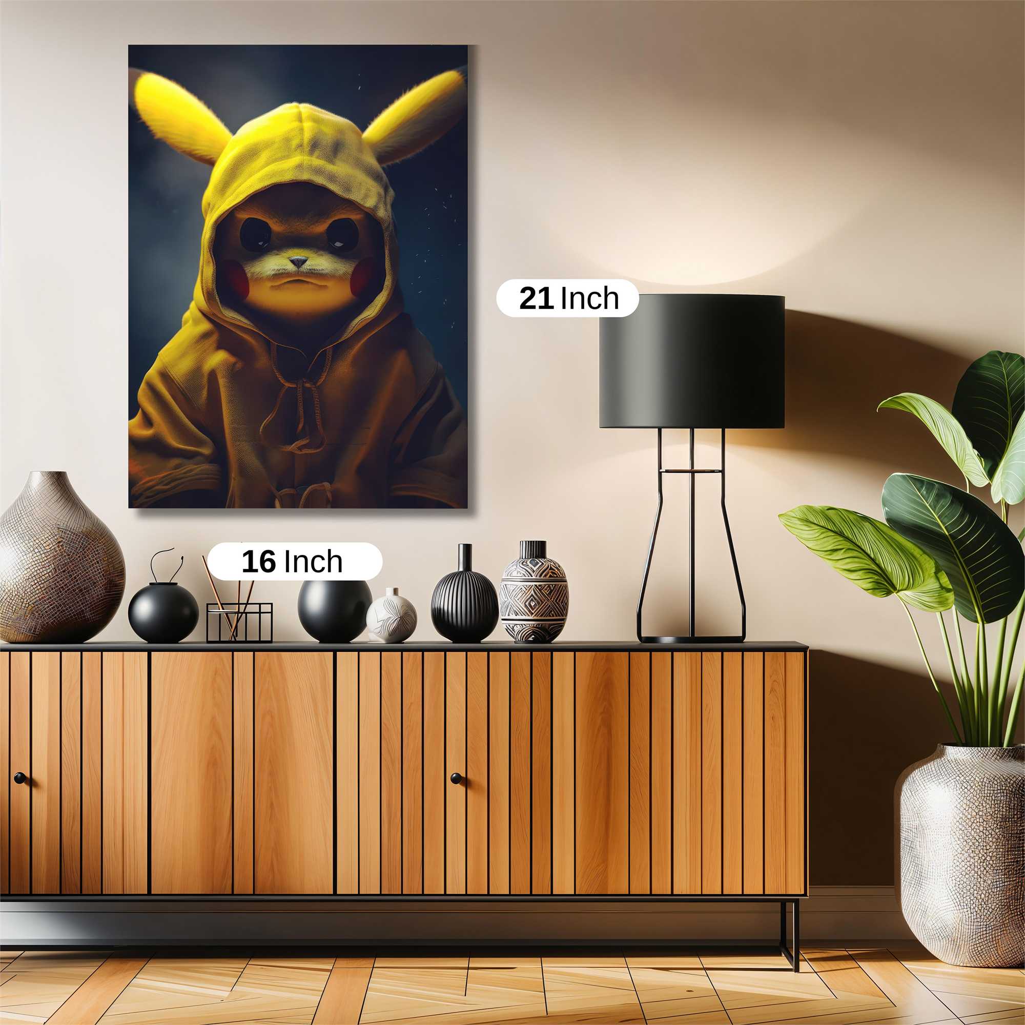Pikachu Brooding Safe Wall Magnetic / M