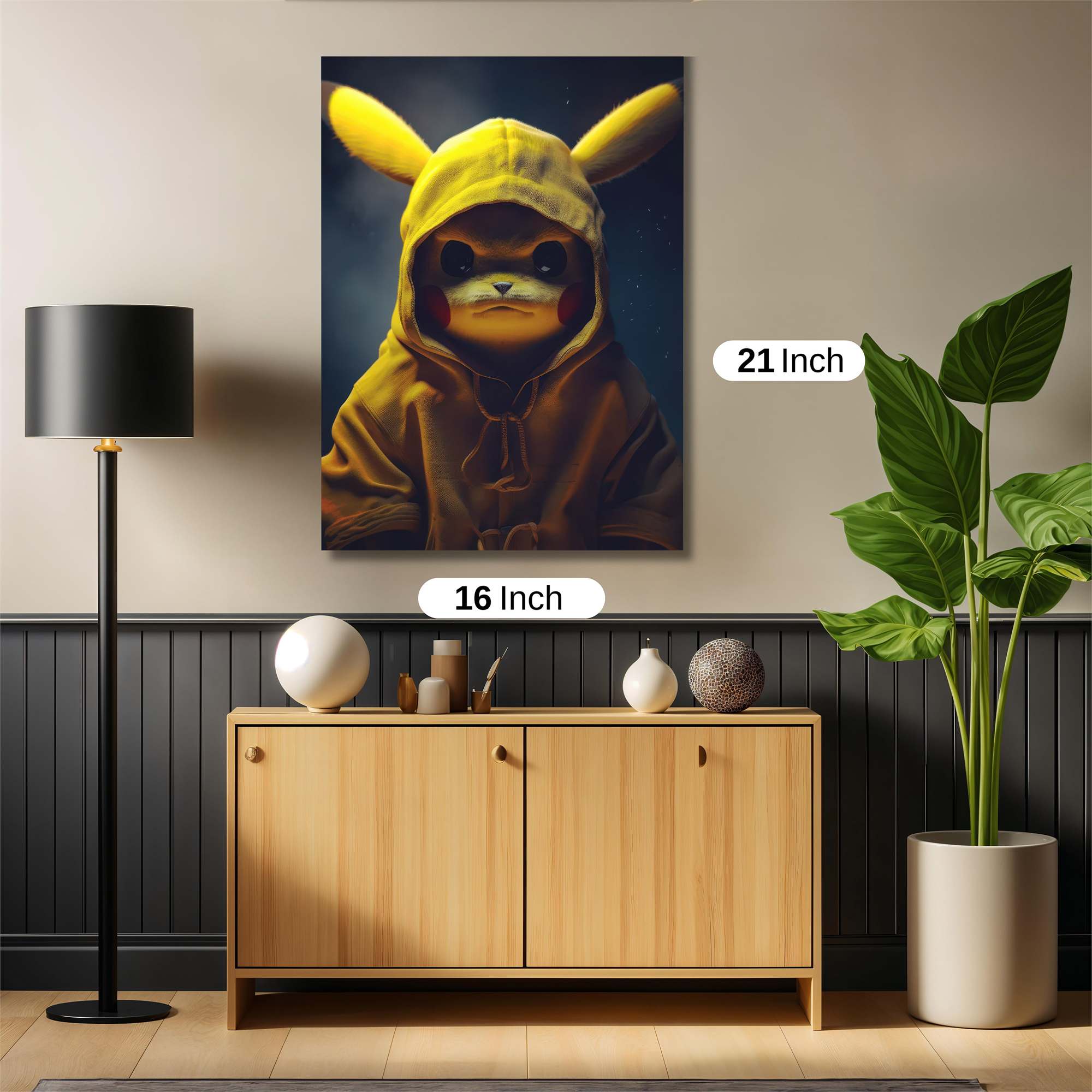 Pikachu Brooding Safe Wall Magnetic / M