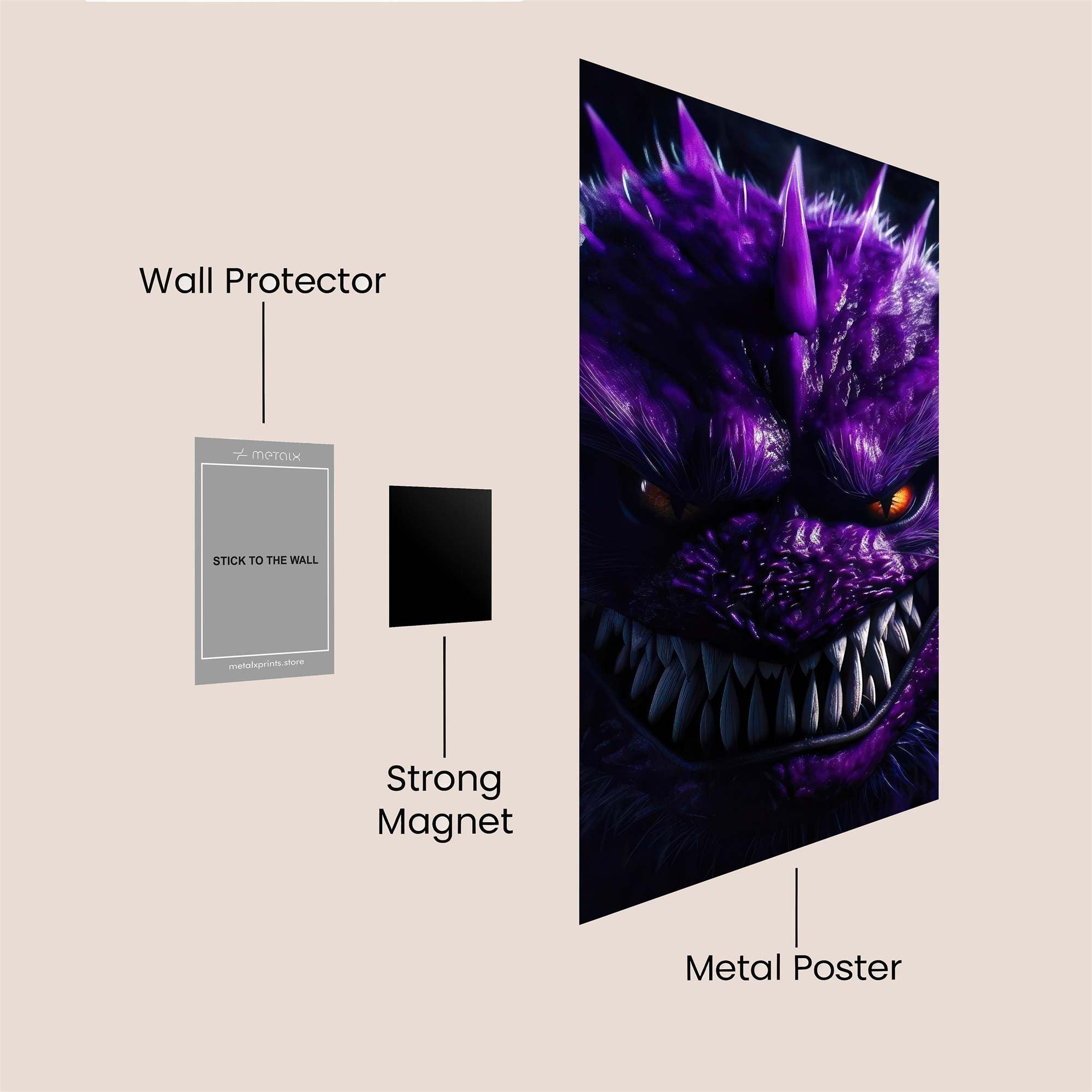 Purple Menace Safe Wall Magnetic / M