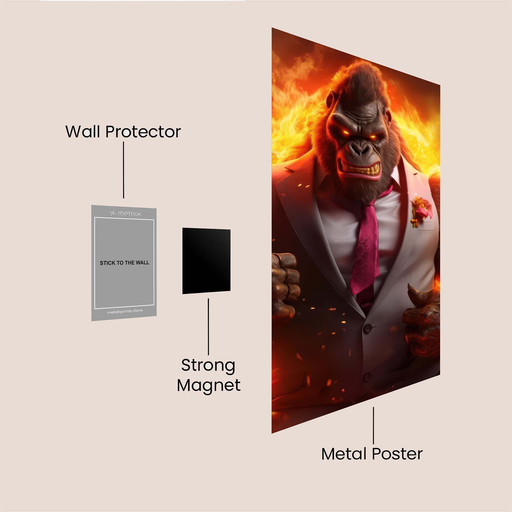 Gorilla Inferno Safe Wall Magnetic / M