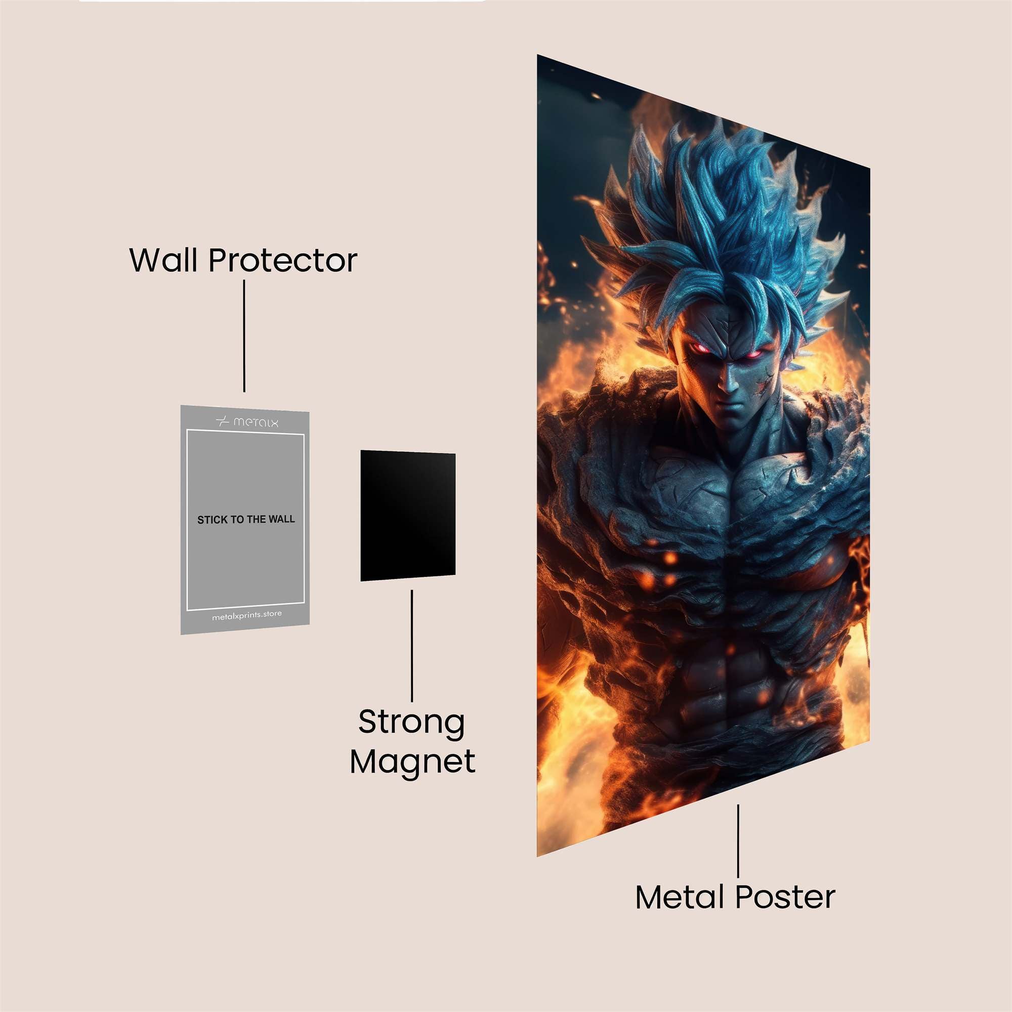Goku Inferno Safe Wall Magnetic / M