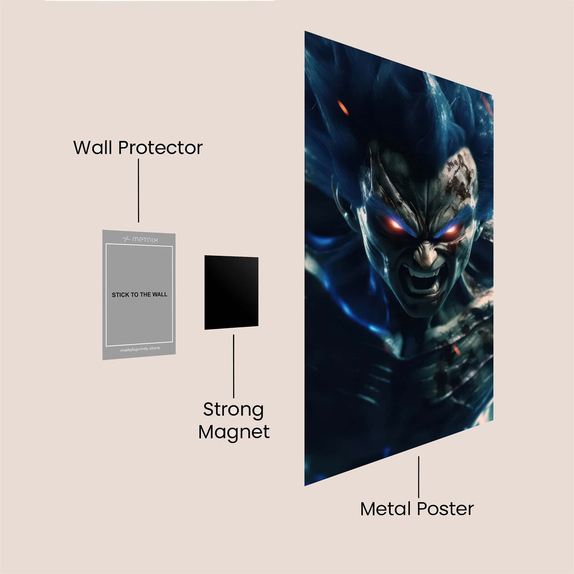 Vegeta Vengeful Safe Wall Magnetic / M