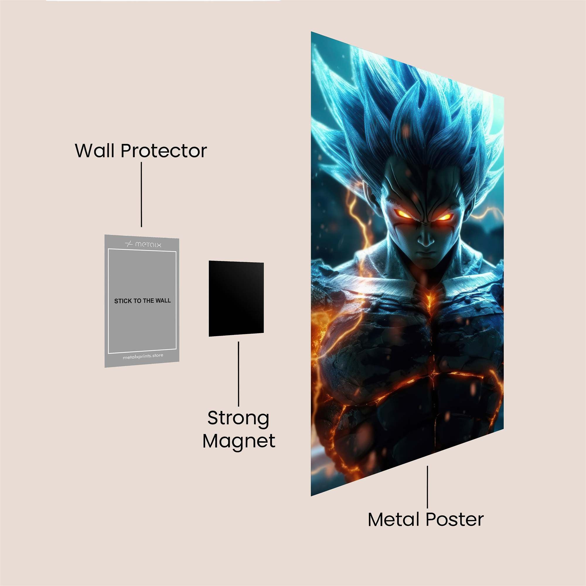 Vegeta Volcanic Safe Wall Magnetic / M