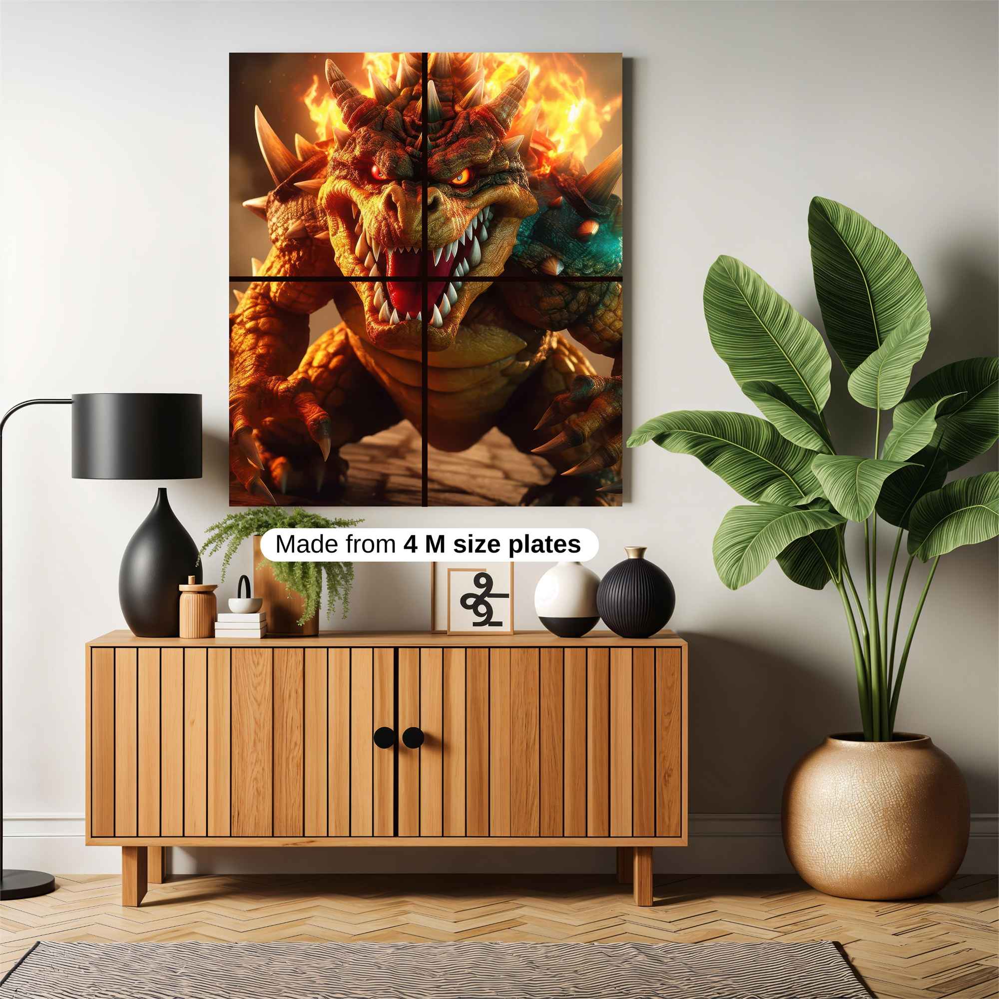 Bowser Fiery Safe Wall Magnetic / M