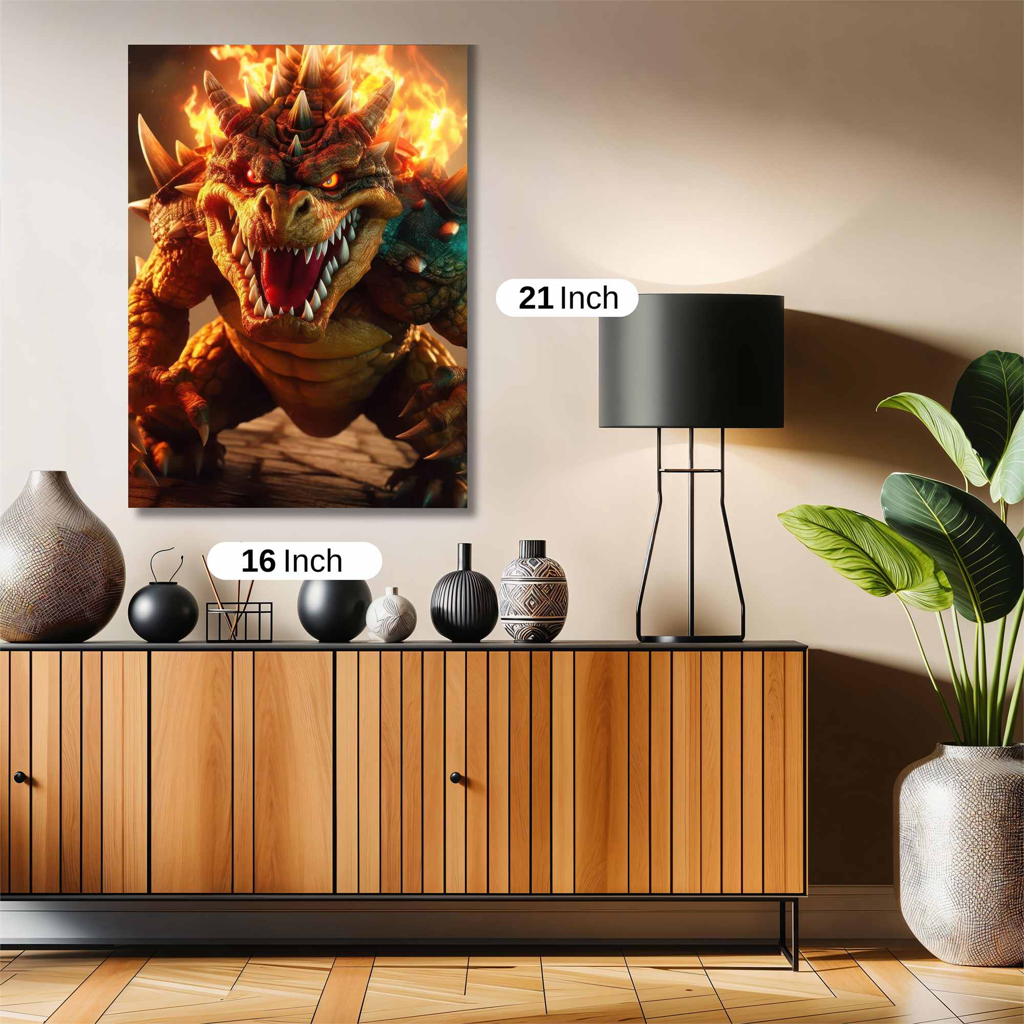 Bowser Fiery Safe Wall Magnetic / M