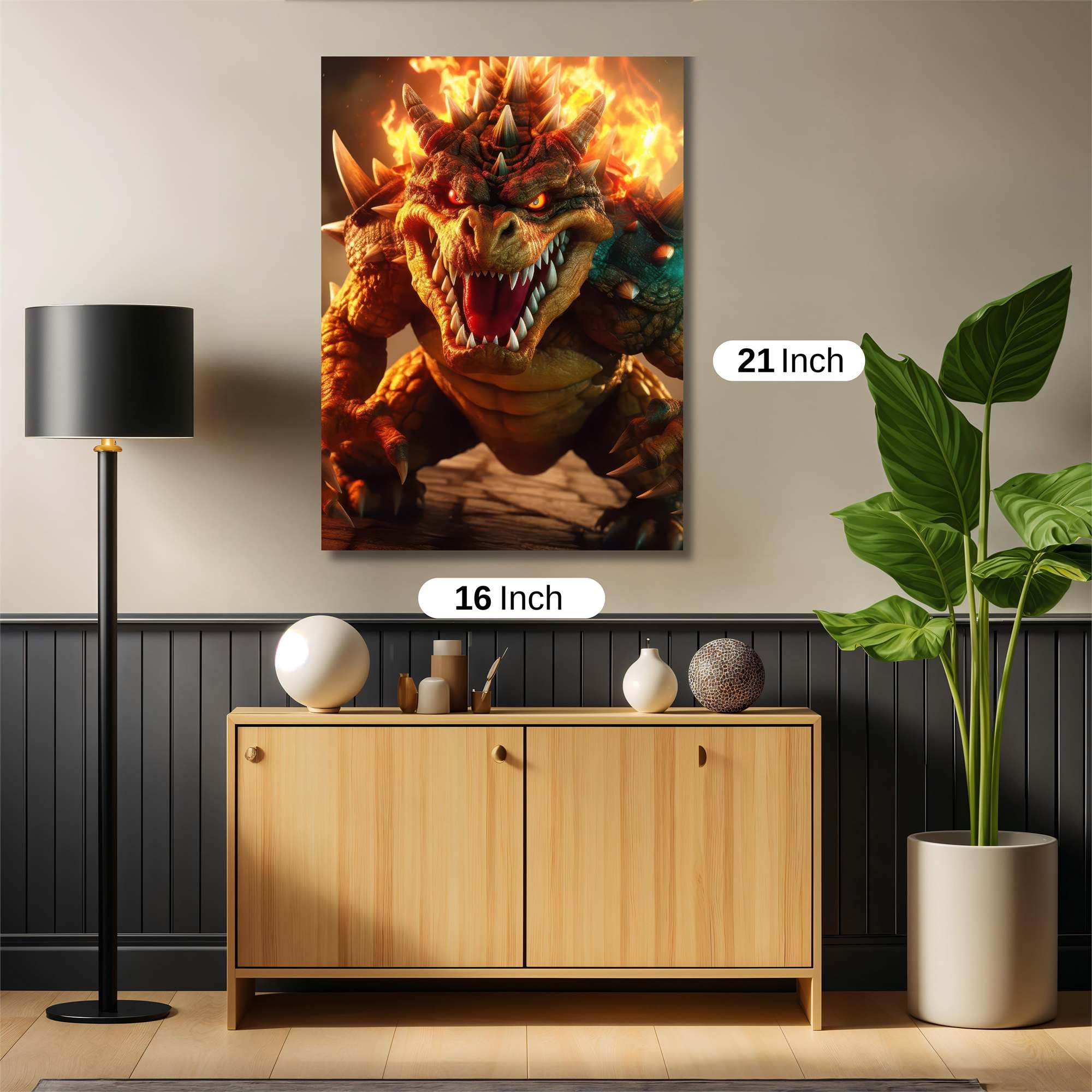 Bowser Fiery Safe Wall Magnetic / M
