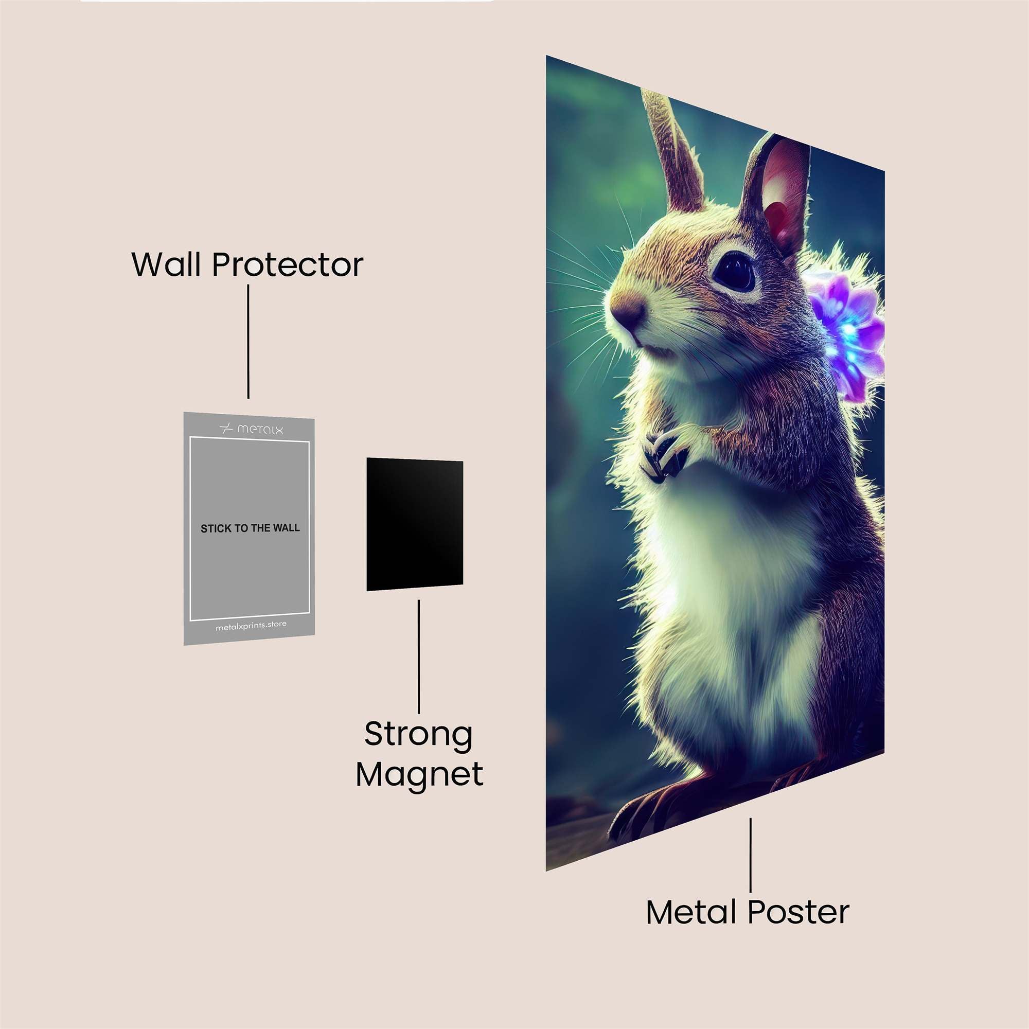 Squirrel Enchantment Safe Wall Magnetic / M