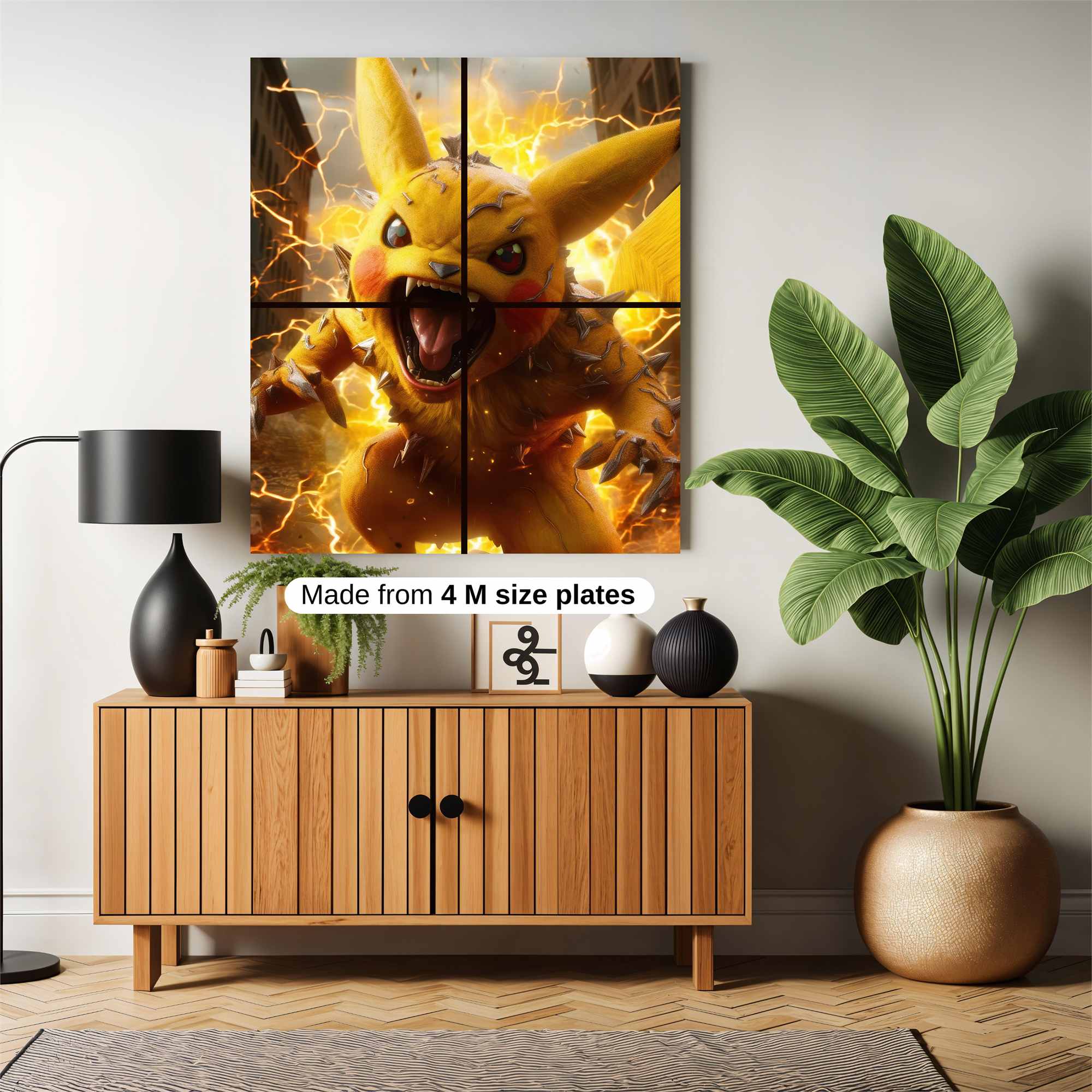 Pikachu Rampage Safe Wall Magnetic / M