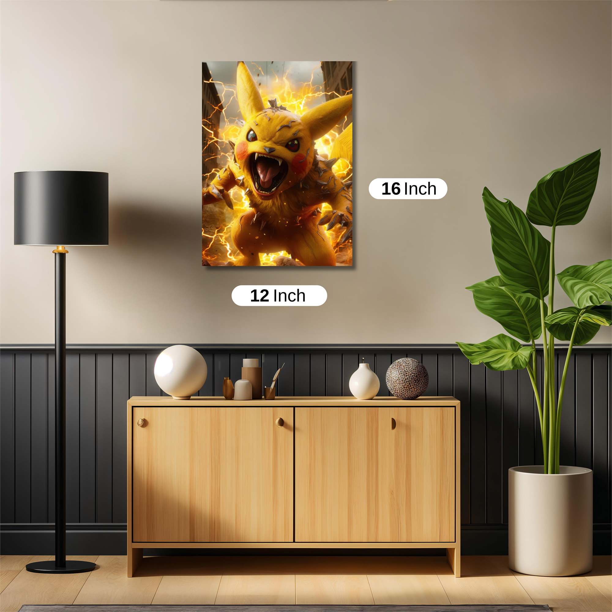 Pikachu Rampage Safe Wall Magnetic / M