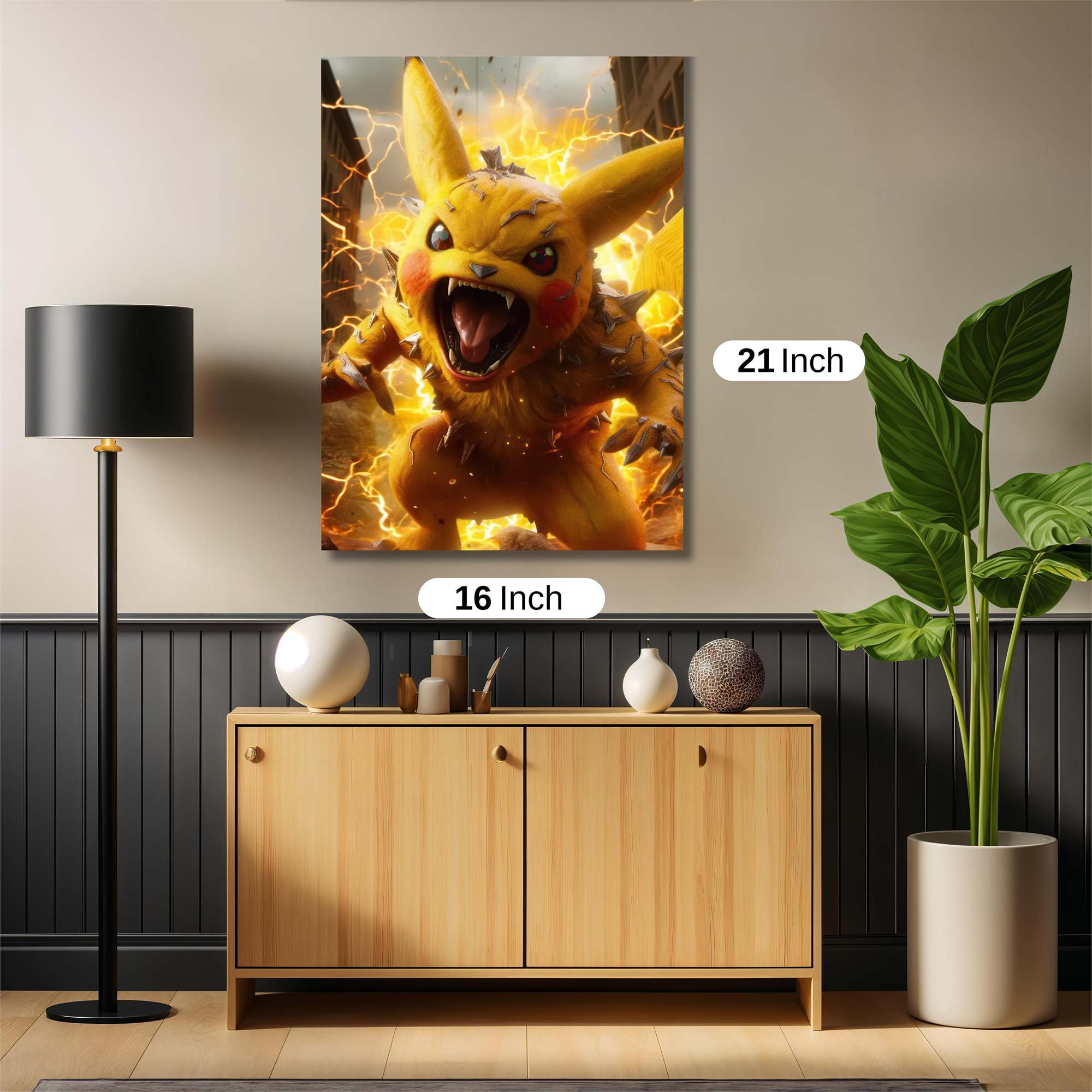 Pikachu Rampage Safe Wall Magnetic / M