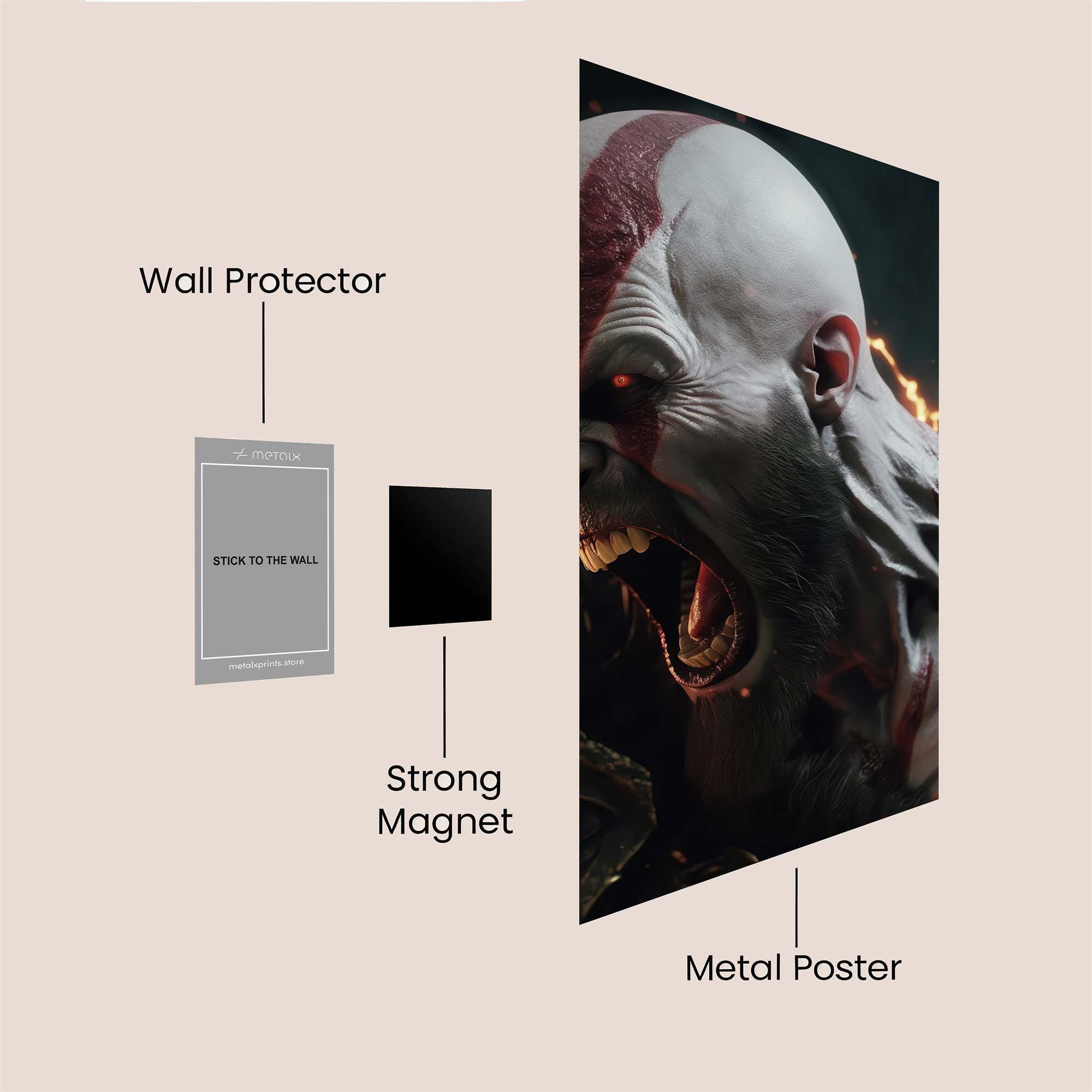 Kratos Enraged Safe Wall Magnetic / M