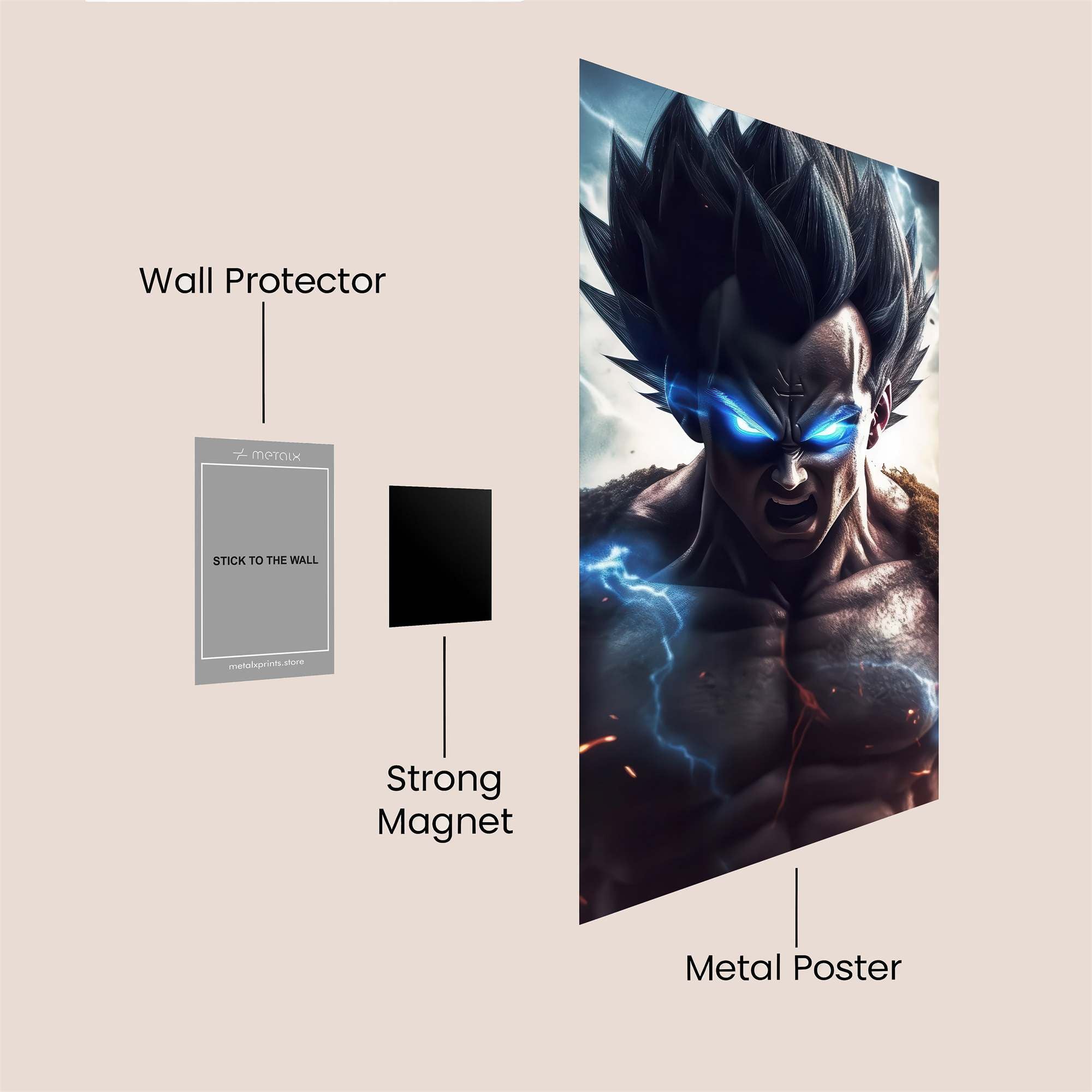 Goku Ferocious Safe Wall Magnetic / M