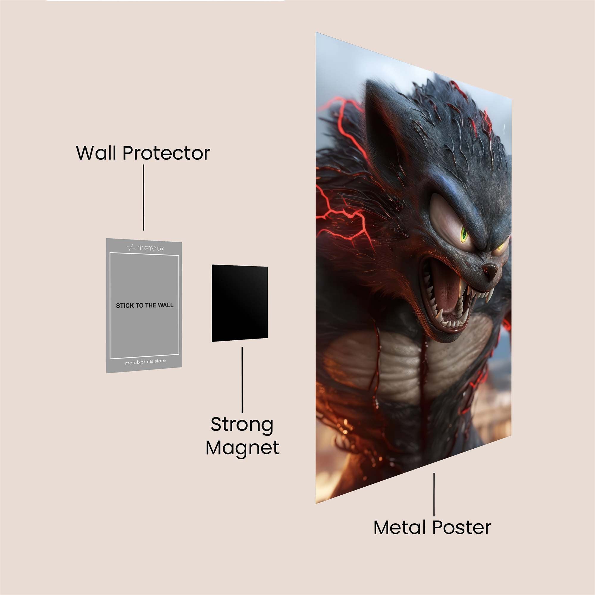 Sonic Rage Safe Wall Magnetic / M