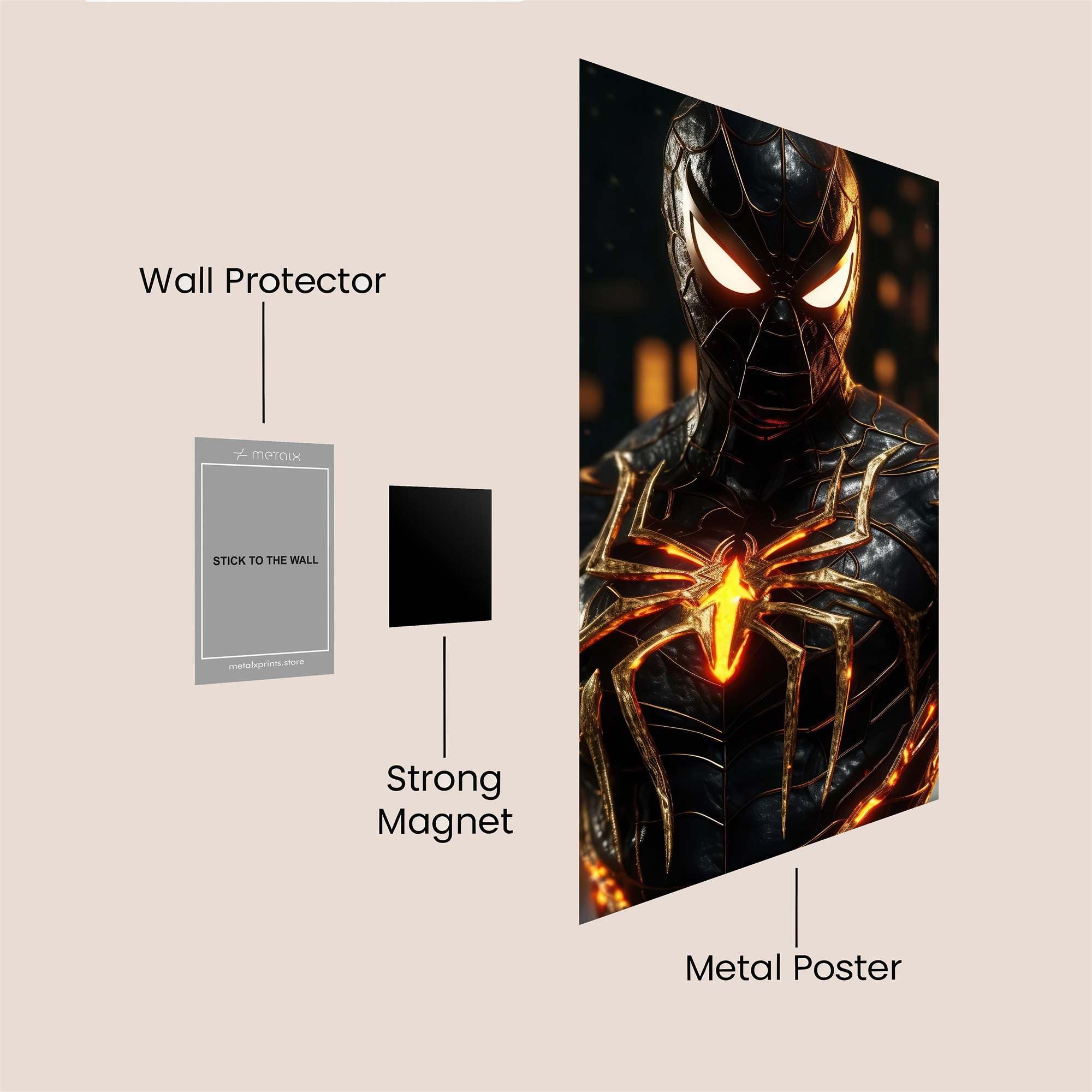 Spider-Menacing Safe Wall Magnetic / M
