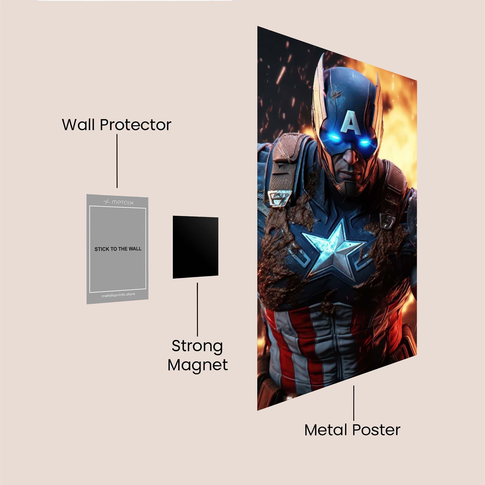 Captain Resolute Safe Wall Magnetic / M