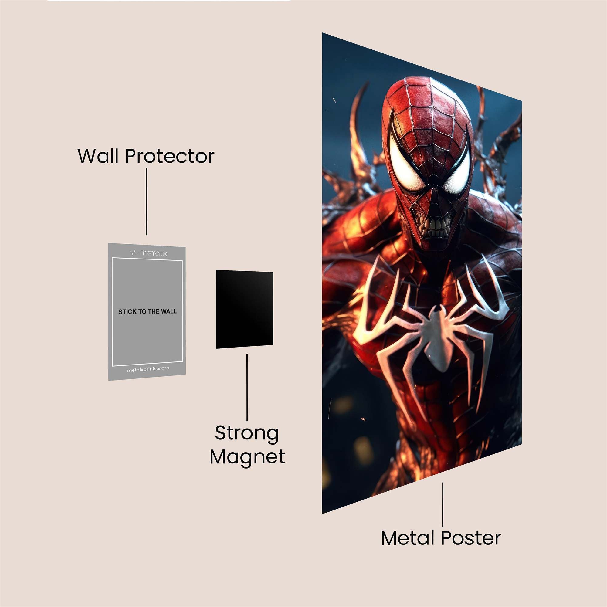 Spider Menace Safe Wall Magnetic / M