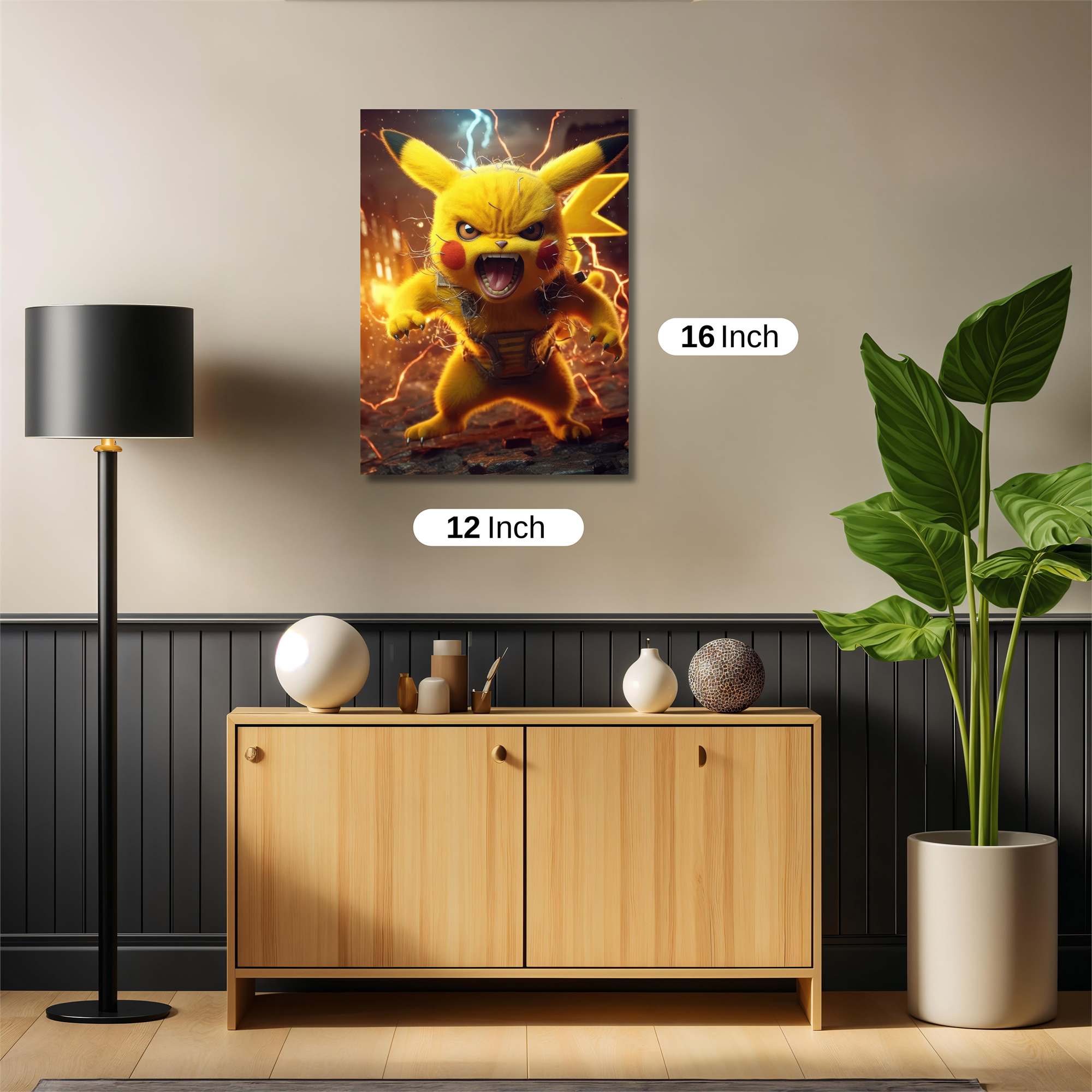 Pikachu Rampage Safe Wall Magnetic / M