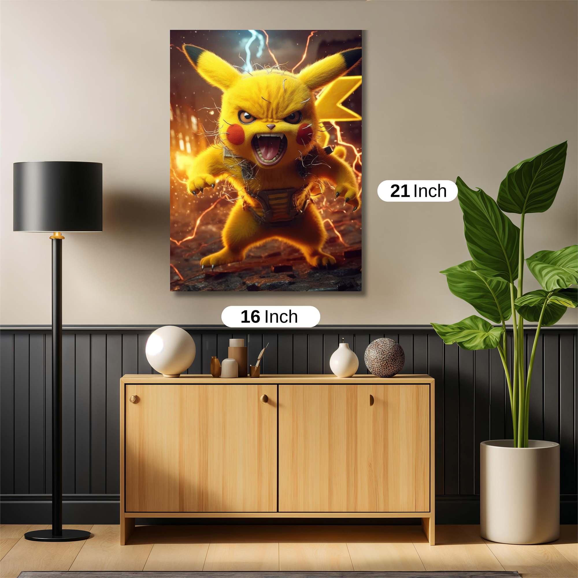 Pikachu Rampage Safe Wall Magnetic / M