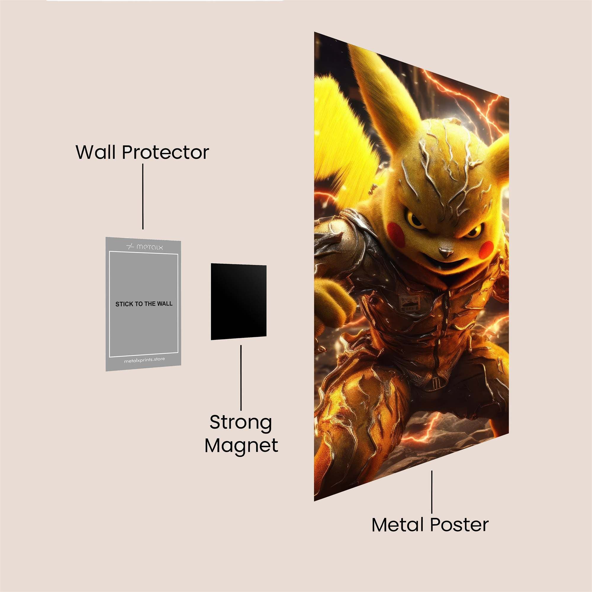 Pikachu Rage Safe Wall Magnetic / M