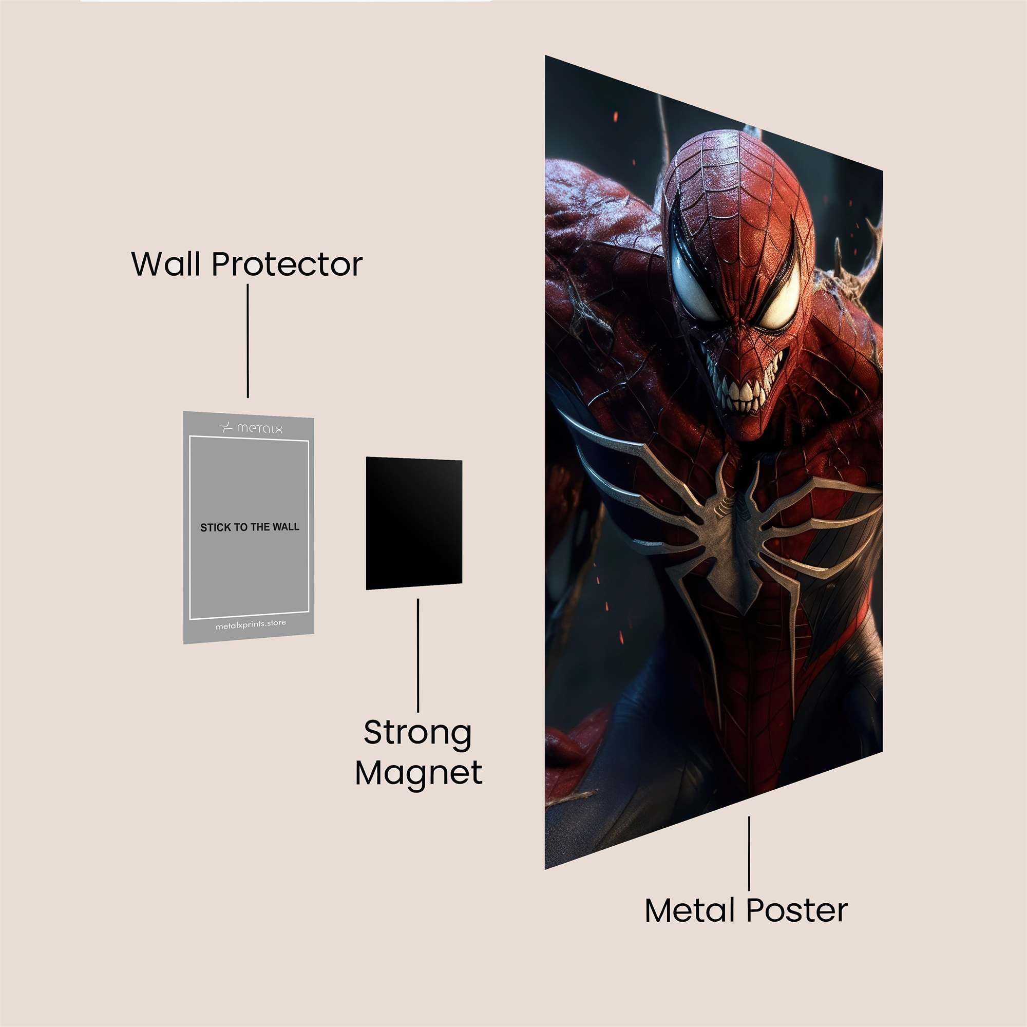 Spider-Menace Safe Wall Magnetic / M