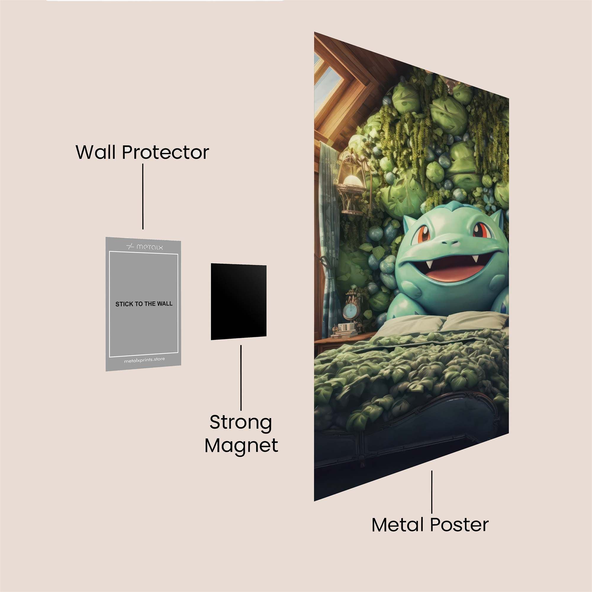 Bulbasaur Bliss Safe Wall Magnetic / M