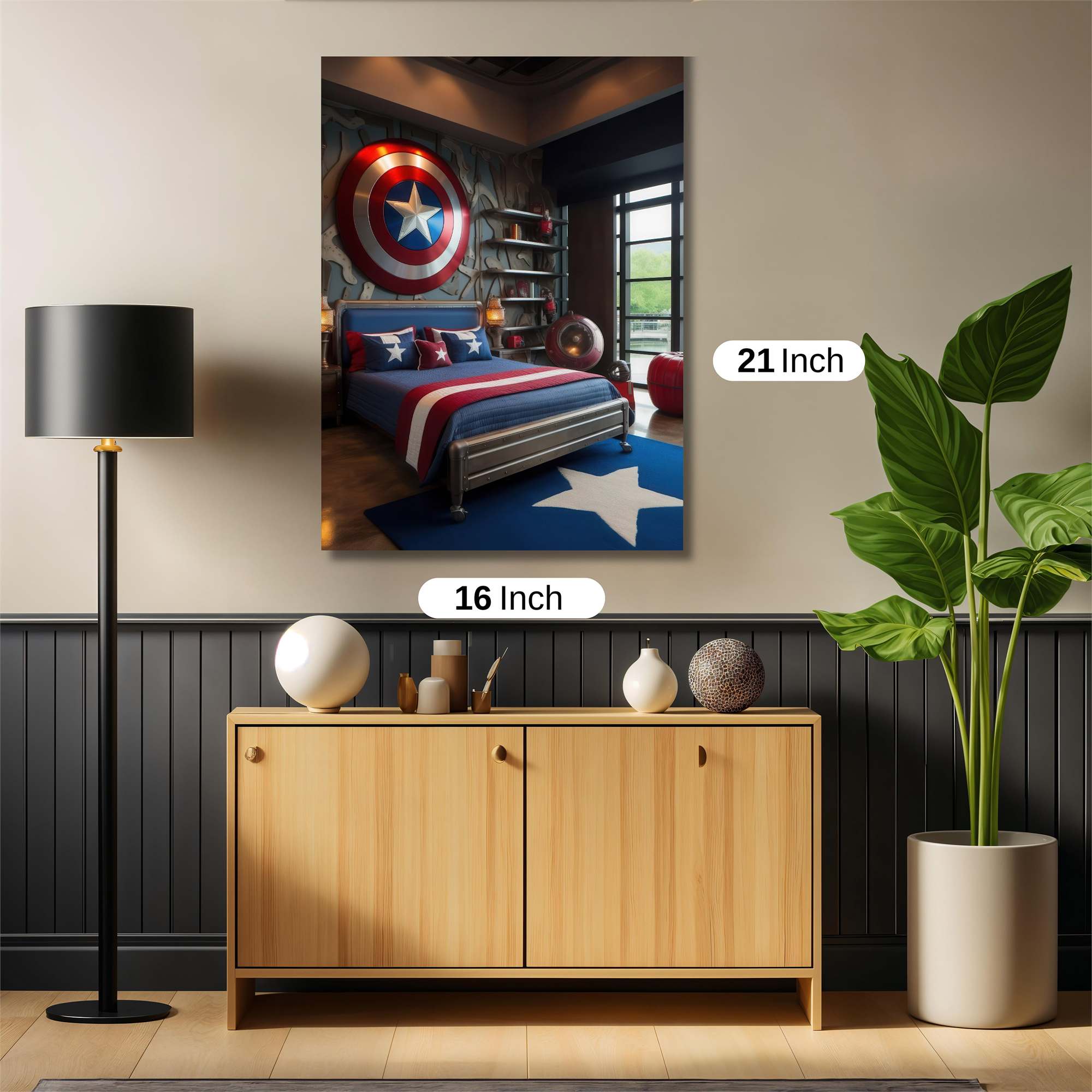 Captain Heroic Safe Wall Magnetic / M