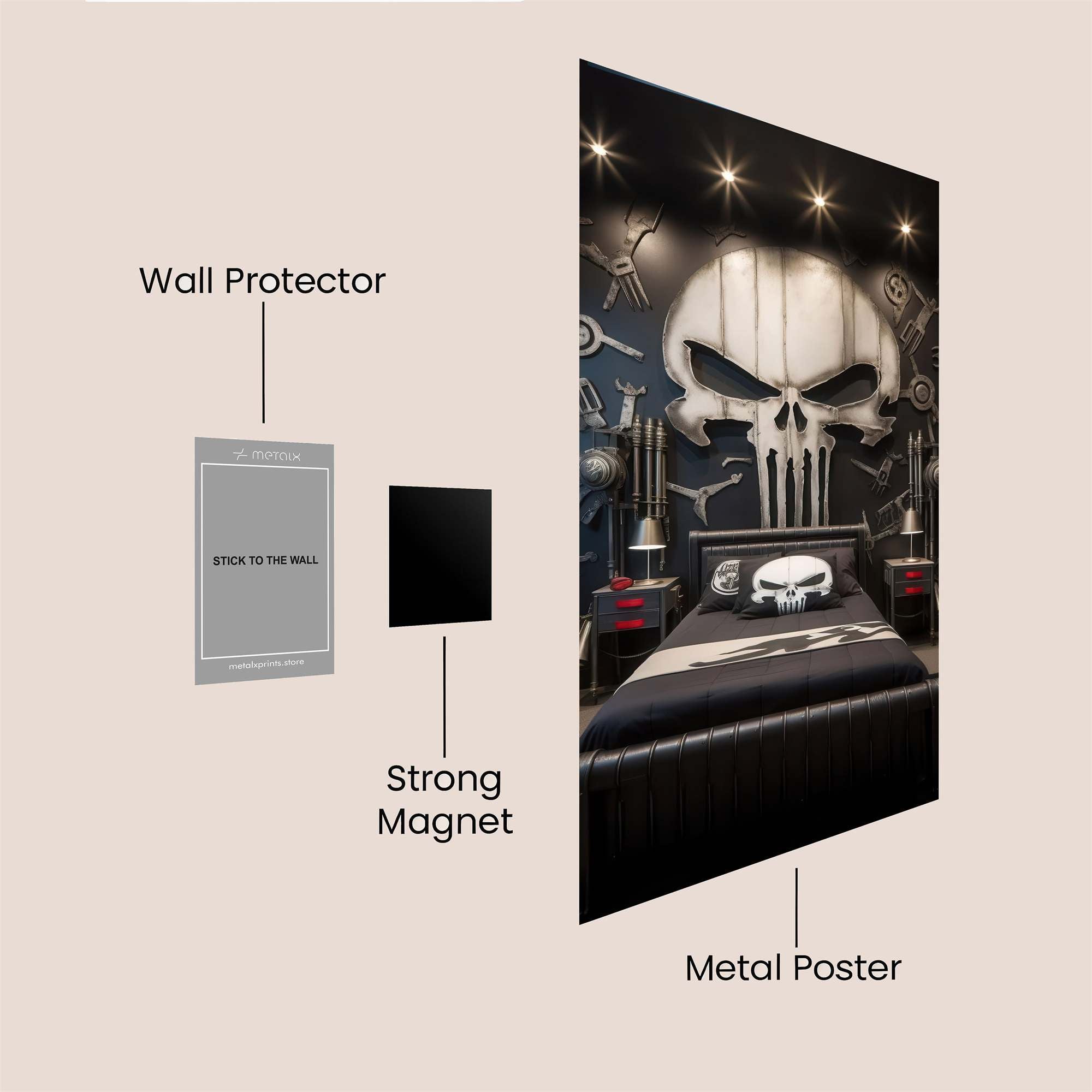 Punisher Dark Safe Wall Magnetic / M