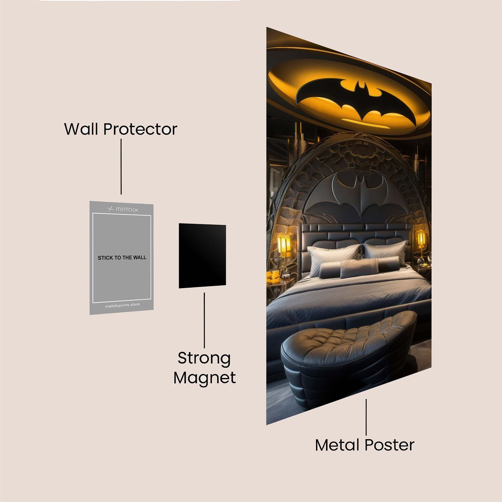 Batman Brooding Safe Wall Magnetic / M