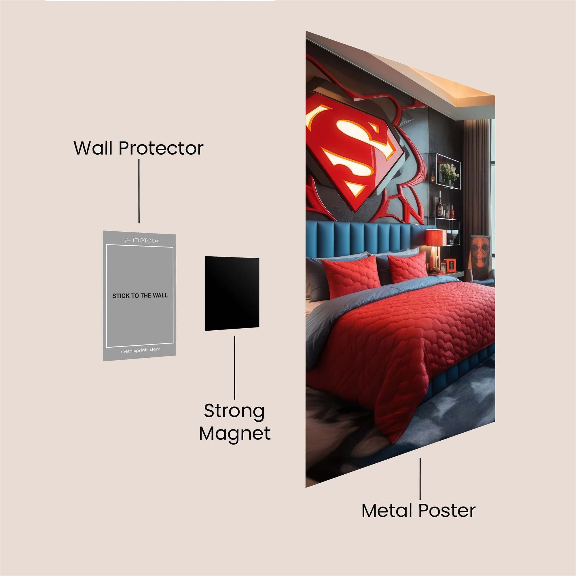 Superman Serenity Safe Wall Magnetic / M