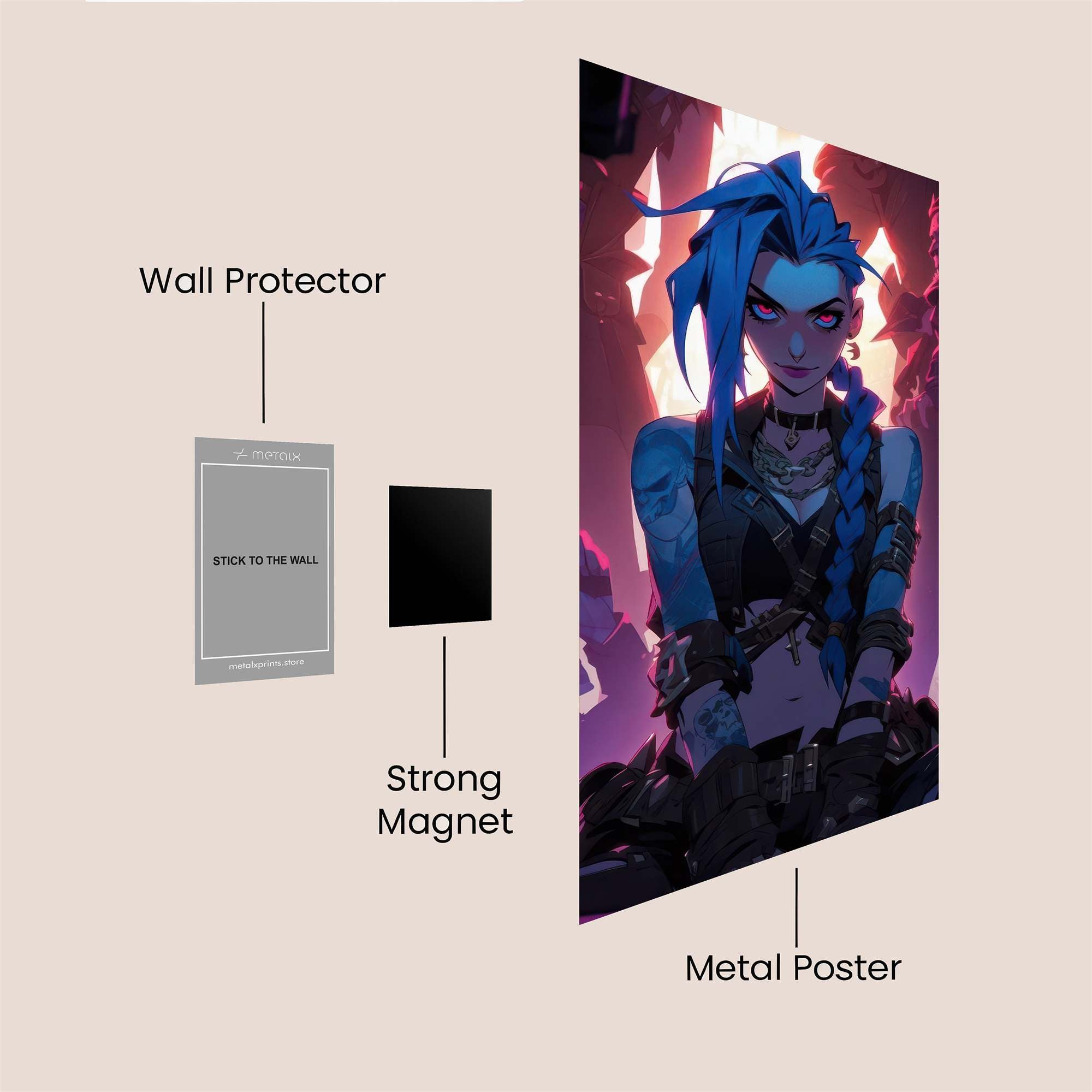 Jinx Defiant Safe Wall Magnetic / M