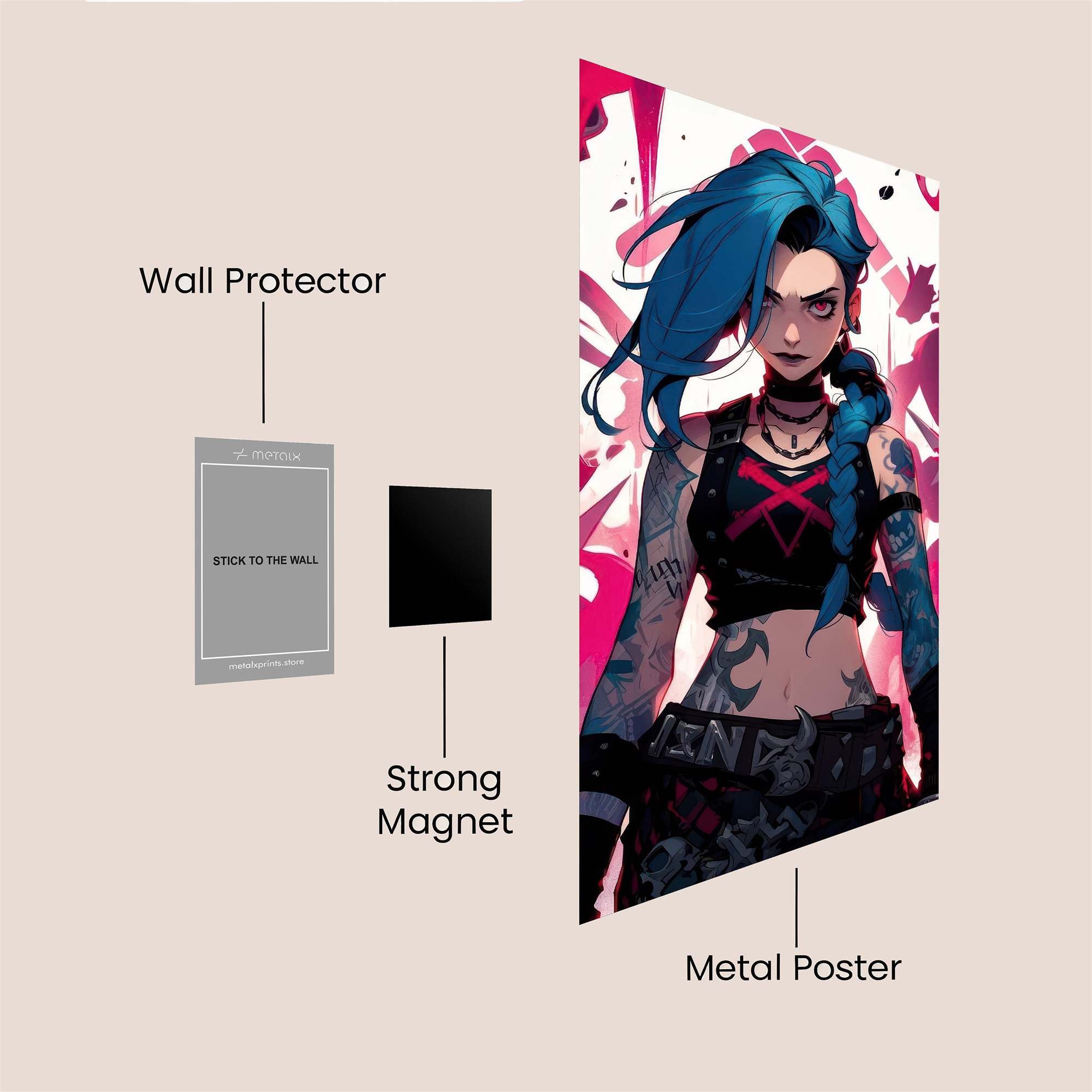 Jinx Rebellion Safe Wall Magnetic / M