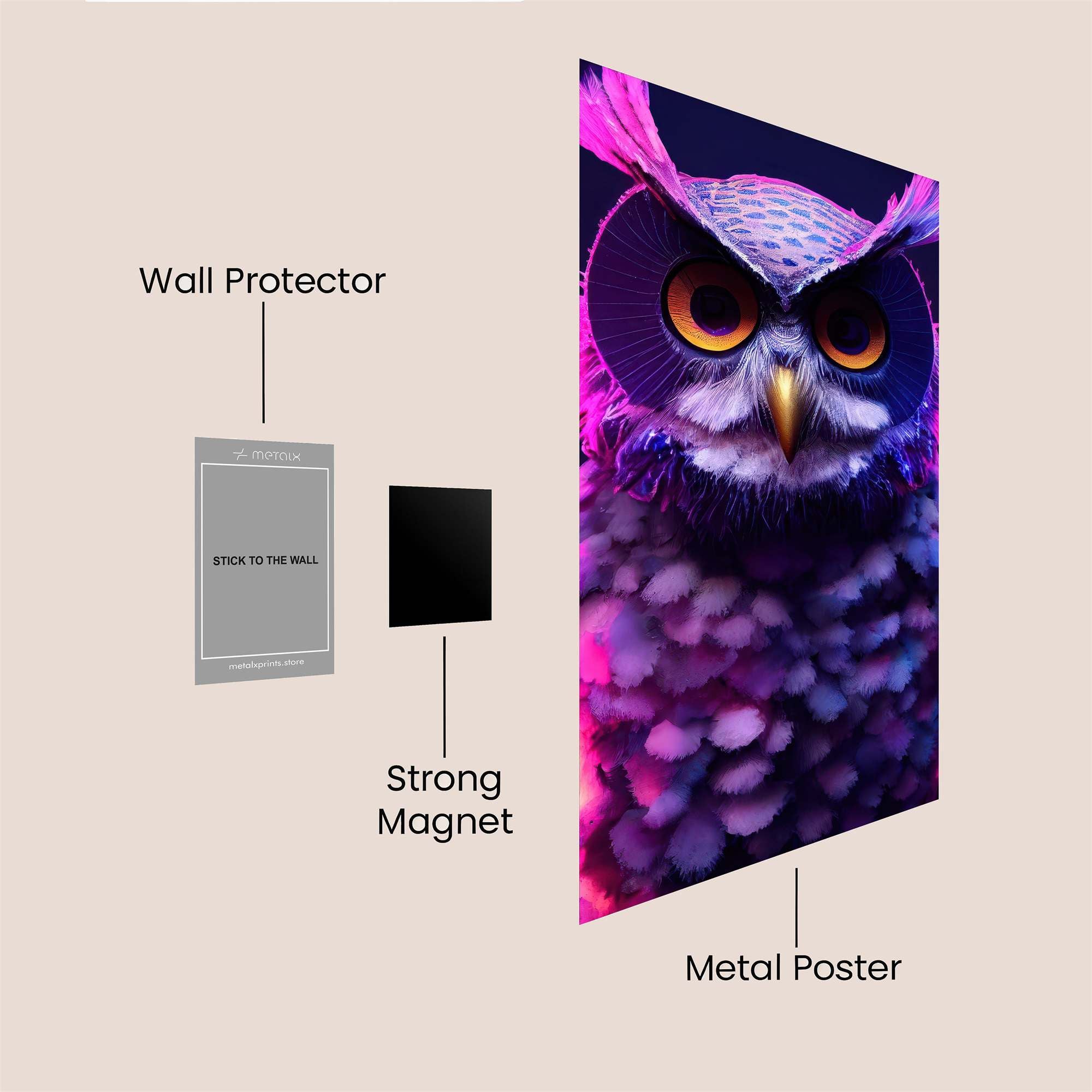 Owl Radiant Safe Wall Magnetic / M
