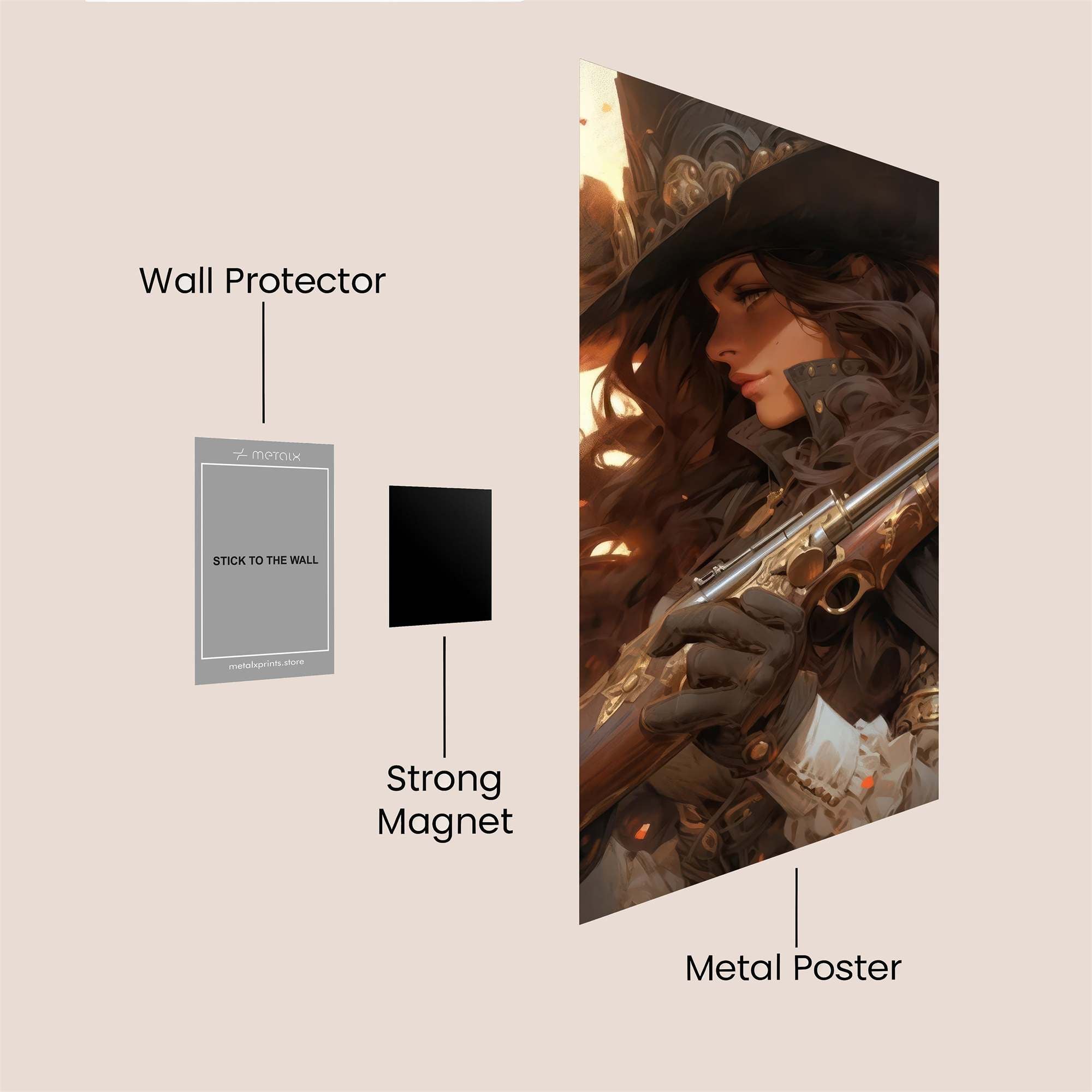 Cowgirl Enigma Safe Wall Magnetic / M