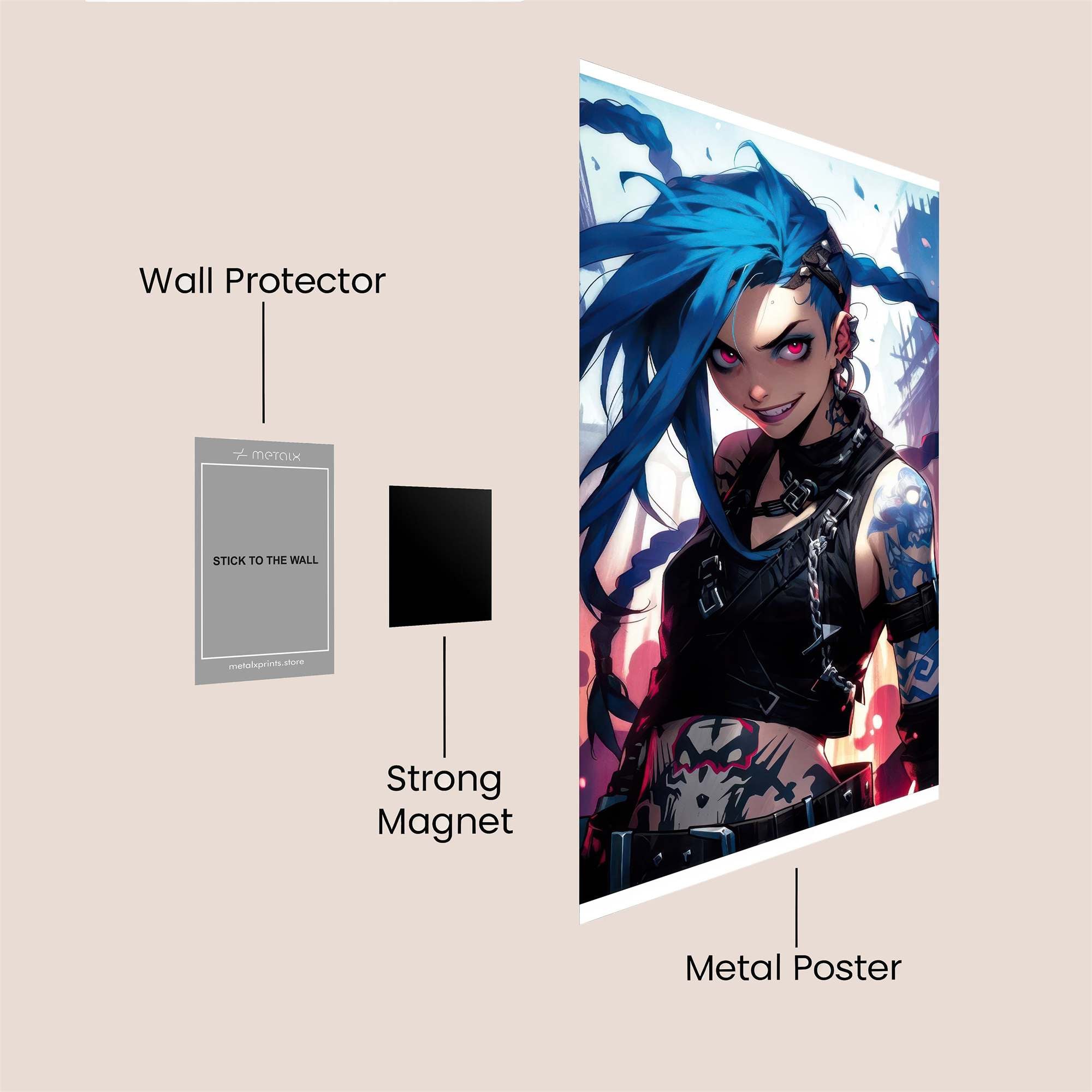 Jinx Unleashed Safe Wall Magnetic / M