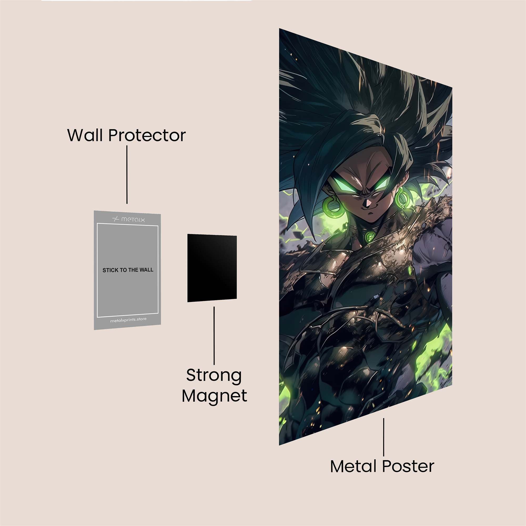 Broly Ferocious Safe Wall Magnetic / M