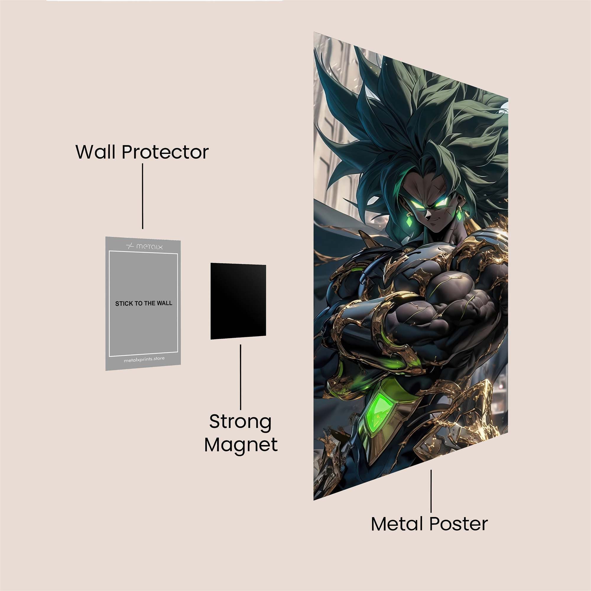 Broly Brooding Safe Wall Magnetic / M
