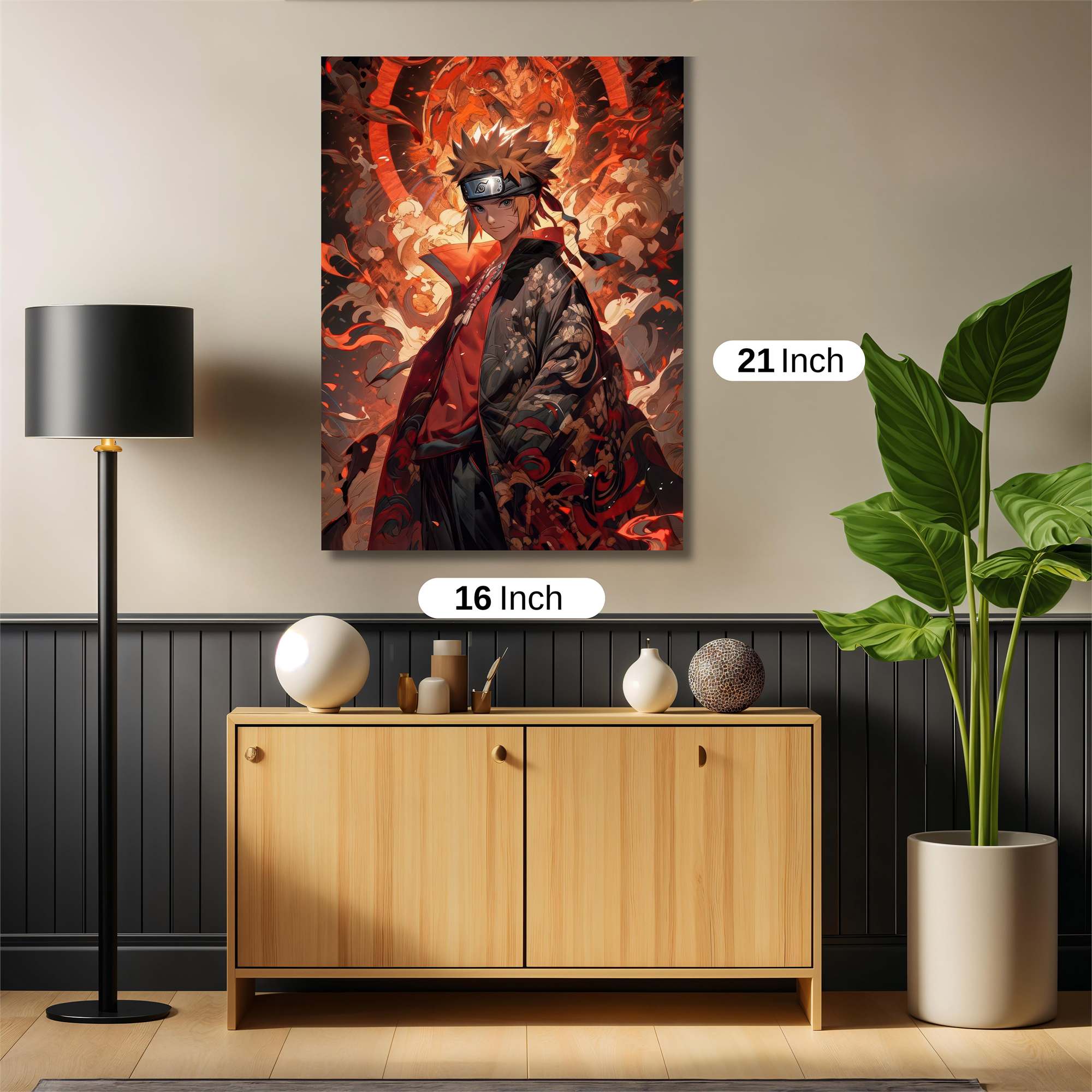 Naruto Fiery Safe Wall Magnetic / M