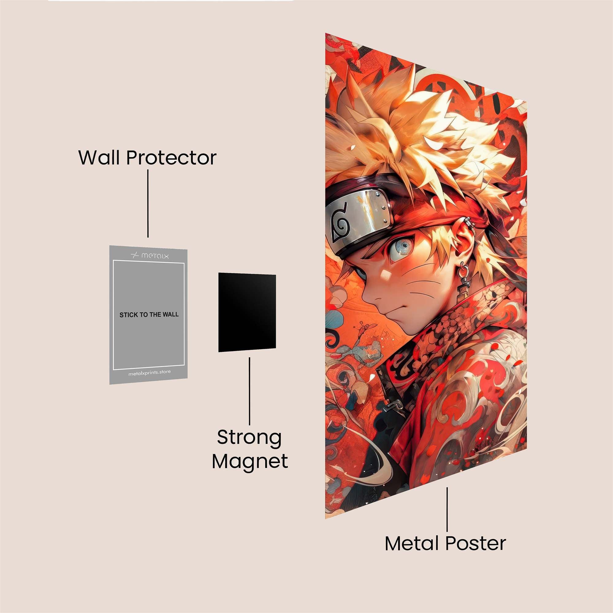 Naruto Fierce Safe Wall Magnetic / M