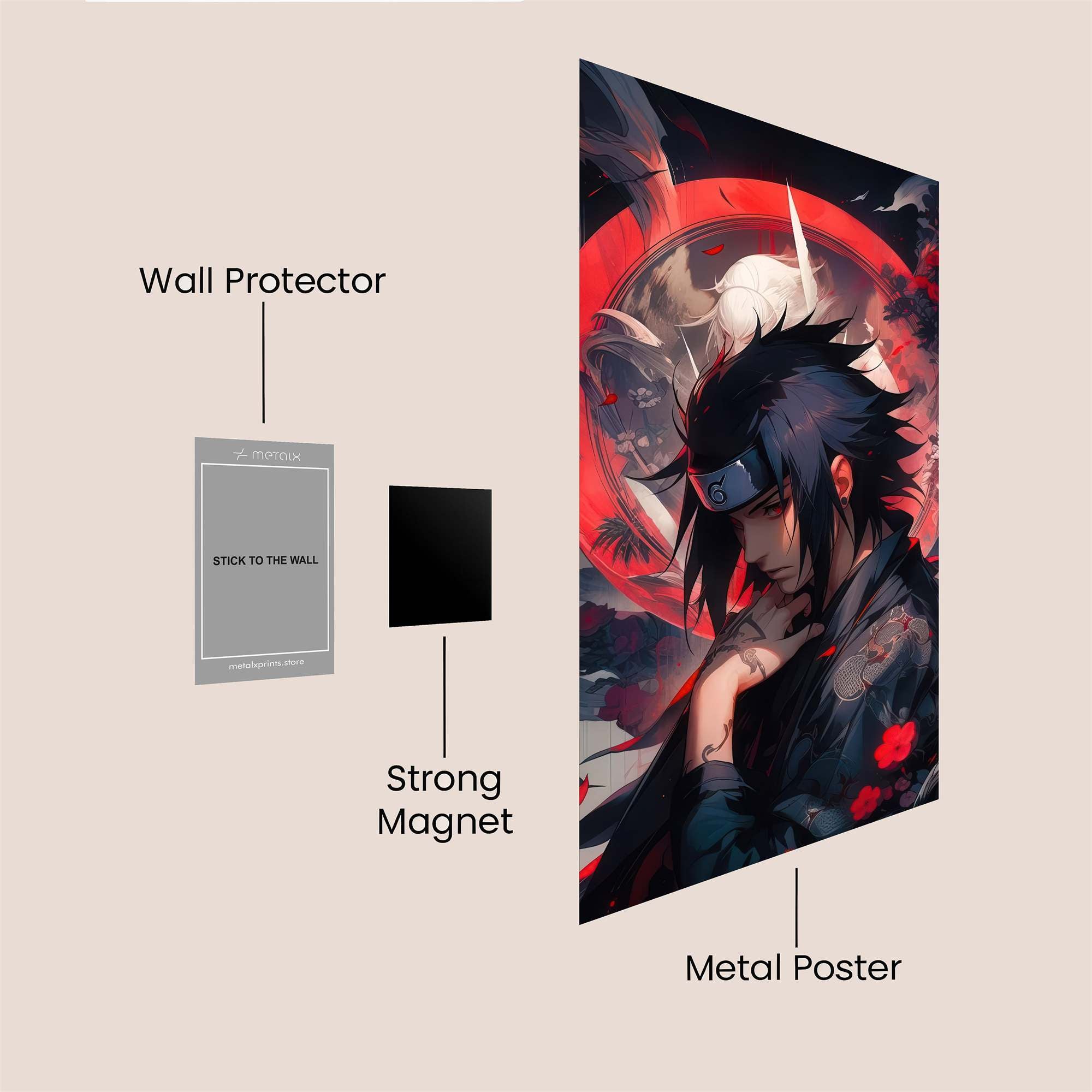Sasuke Sorrowful Safe Wall Magnetic / M