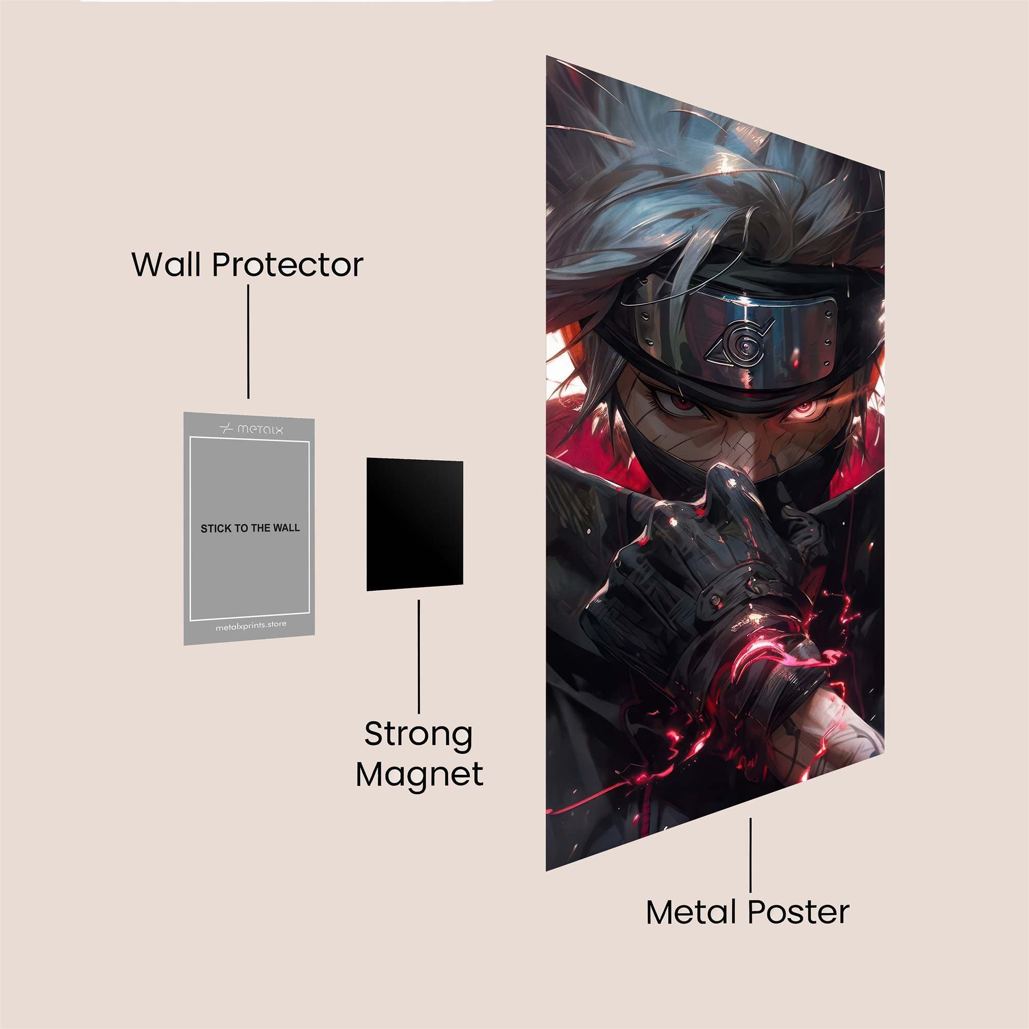 Kakashi Menace Safe Wall Magnetic / M
